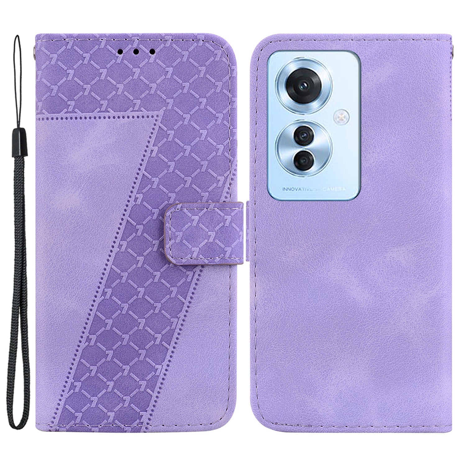 For Oppo Reno11 F 5G / F25 Pro 5G Case 7-Shape Pattern Leather Wallet Protective Cover with Stand