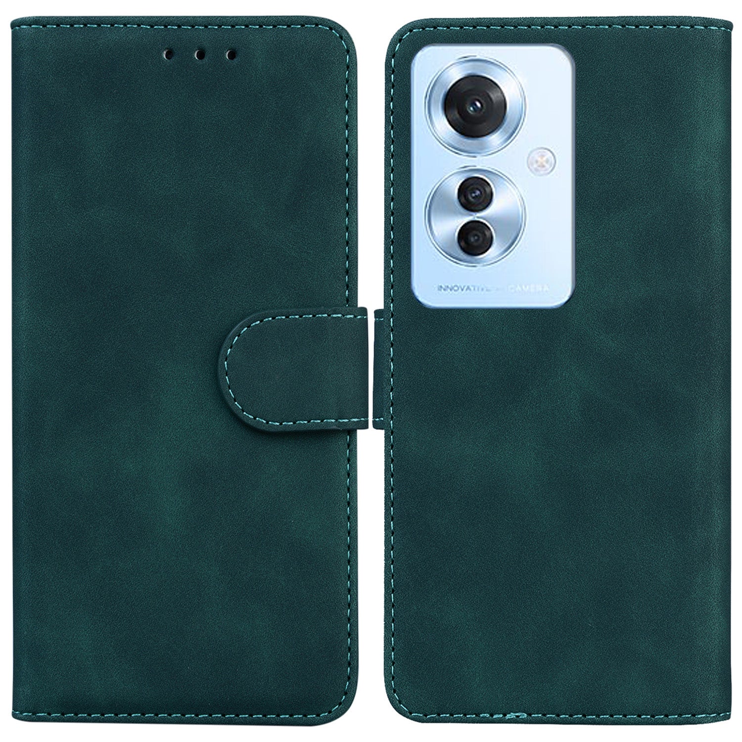 For Oppo Reno11 F 5G / F25 Pro 5G Case Solid Color PU Leather Stand Wallet Mobile Phone Cover