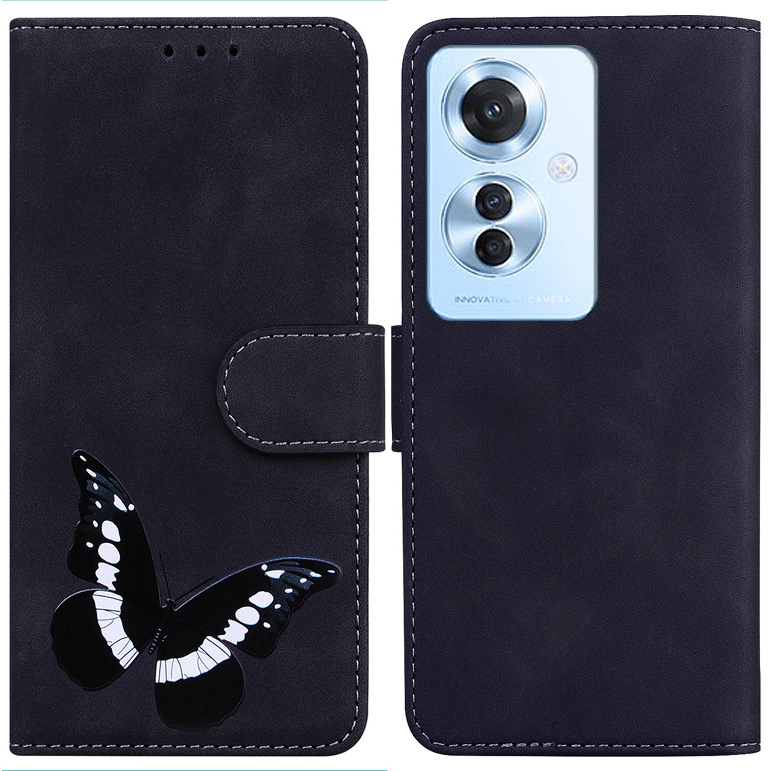 For Oppo Reno11 F 5G / F25 Pro 5G Case Drop Resistant Butterfly Printing Leather Phone Cover