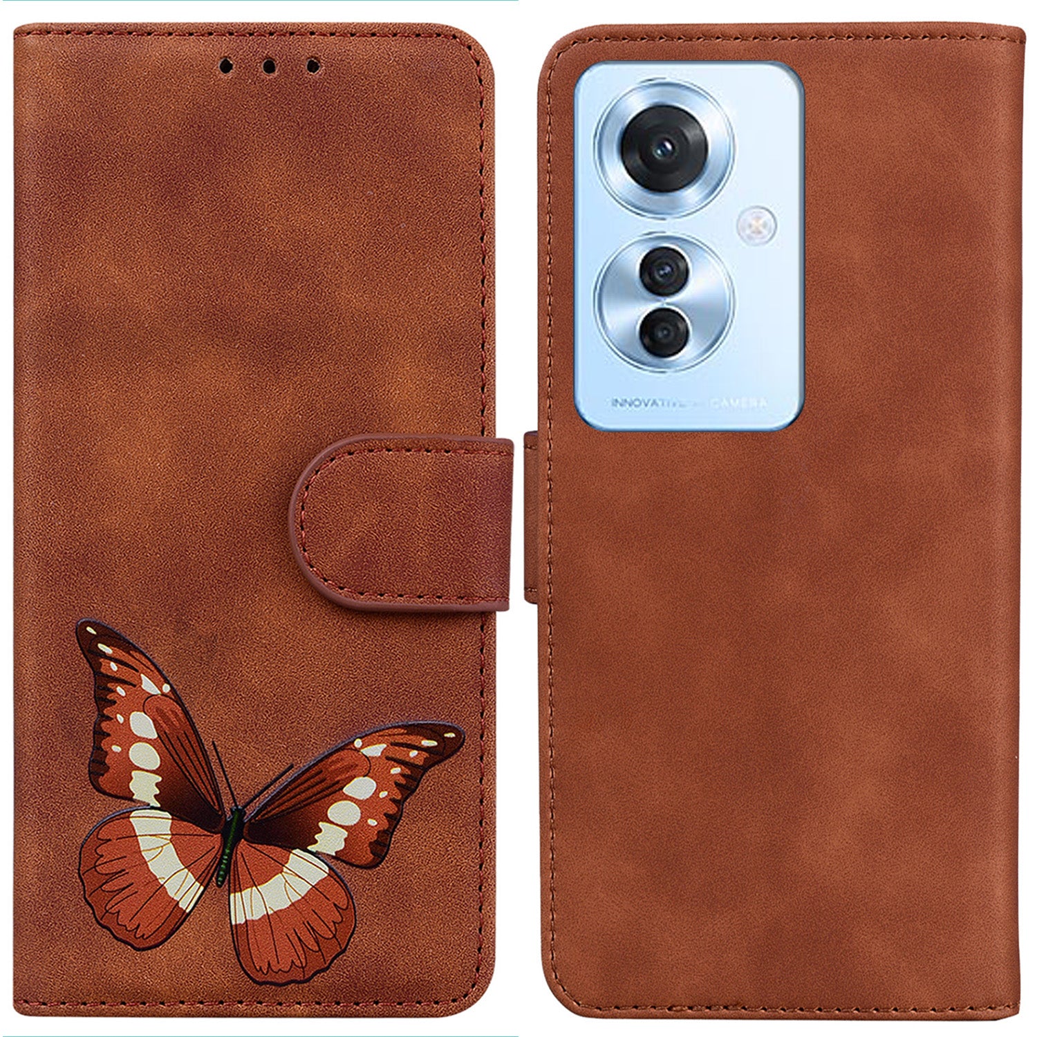 For Oppo Reno11 F 5G / F25 Pro 5G Case Drop Resistant Butterfly Printing Leather Phone Cover