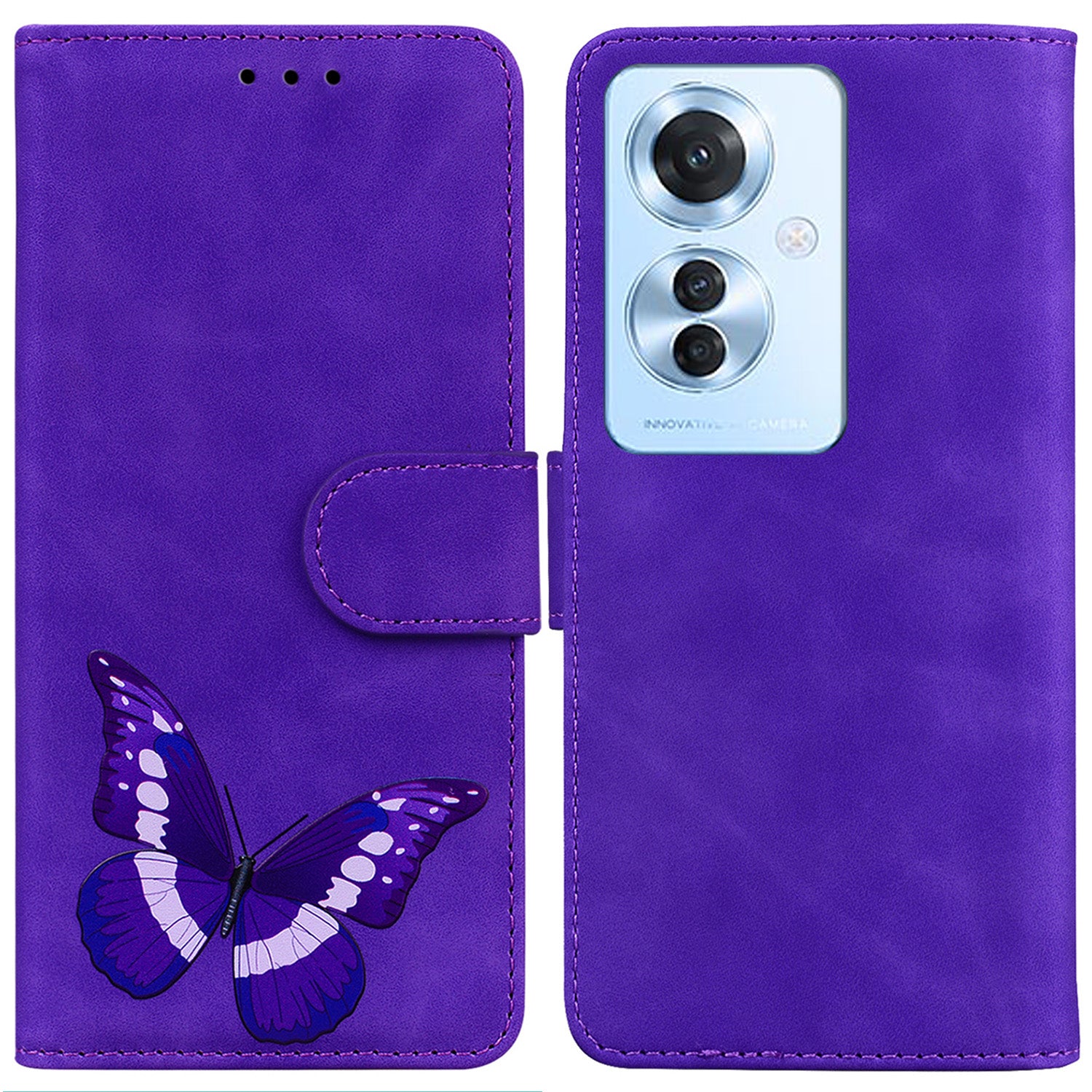 For Oppo Reno11 F 5G / F25 Pro 5G Case Drop Resistant Butterfly Printing Leather Phone Cover