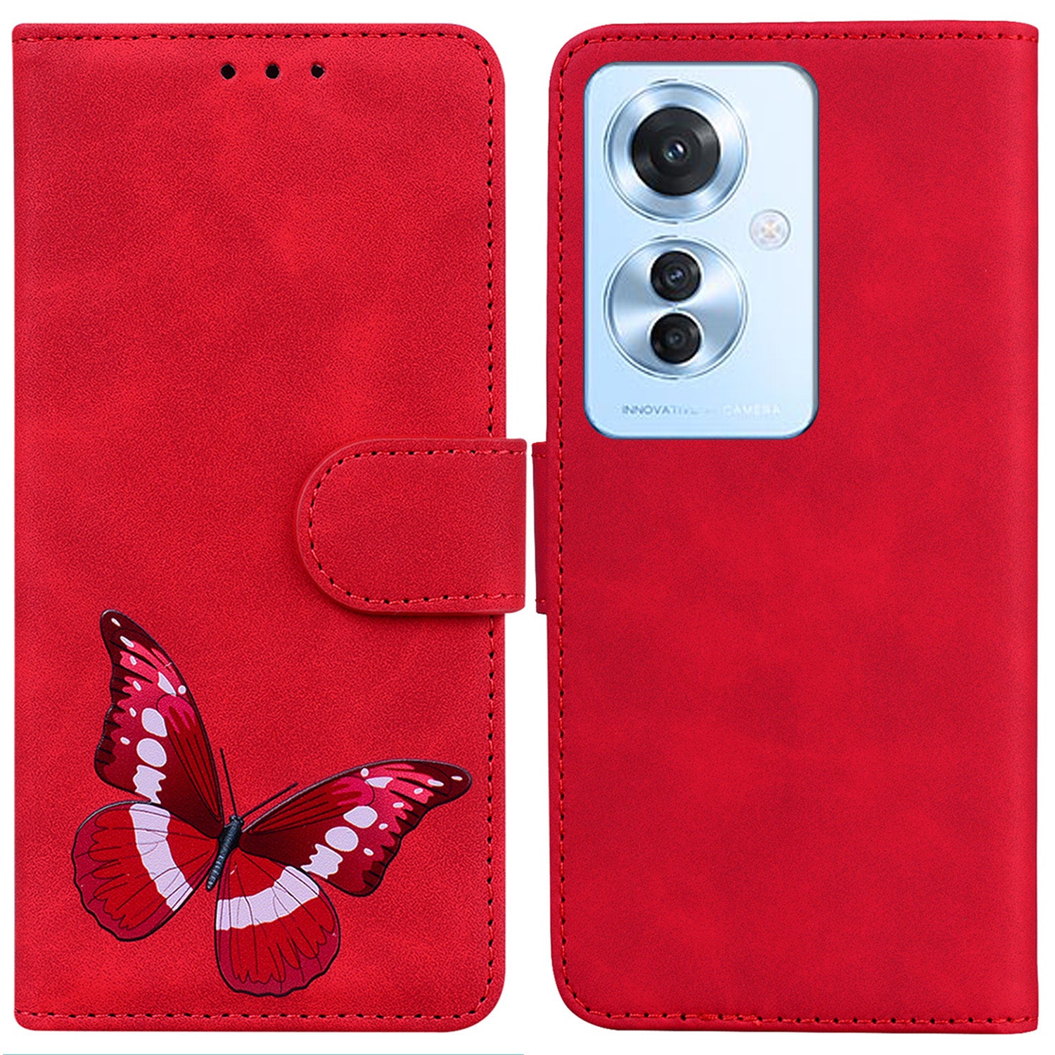 For Oppo Reno11 F 5G / F25 Pro 5G Case Drop Resistant Butterfly Printing Leather Phone Cover