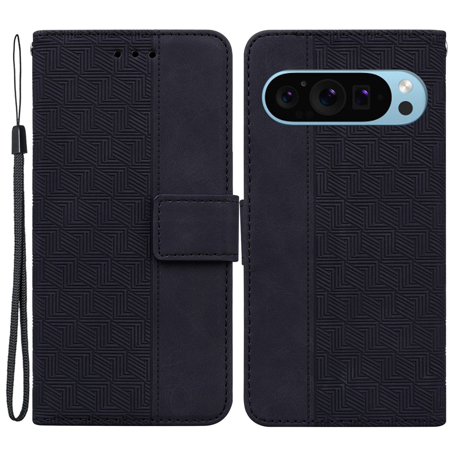 For Google Pixel 9 Case PU Leather Shockproof Imprinted Flip Phone Cover with Wallet Stand