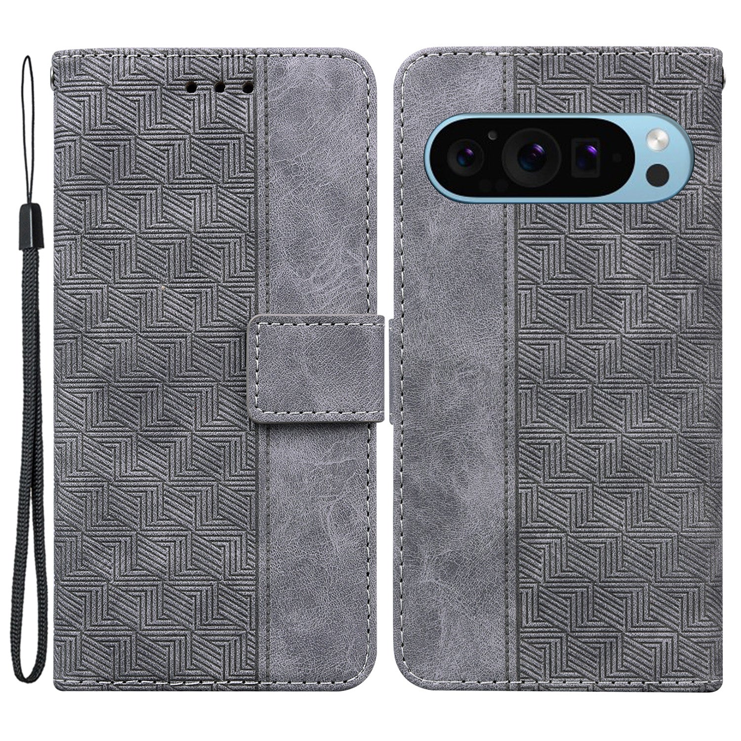 For Google Pixel 9 Case PU Leather Shockproof Imprinted Flip Phone Cover with Wallet Stand