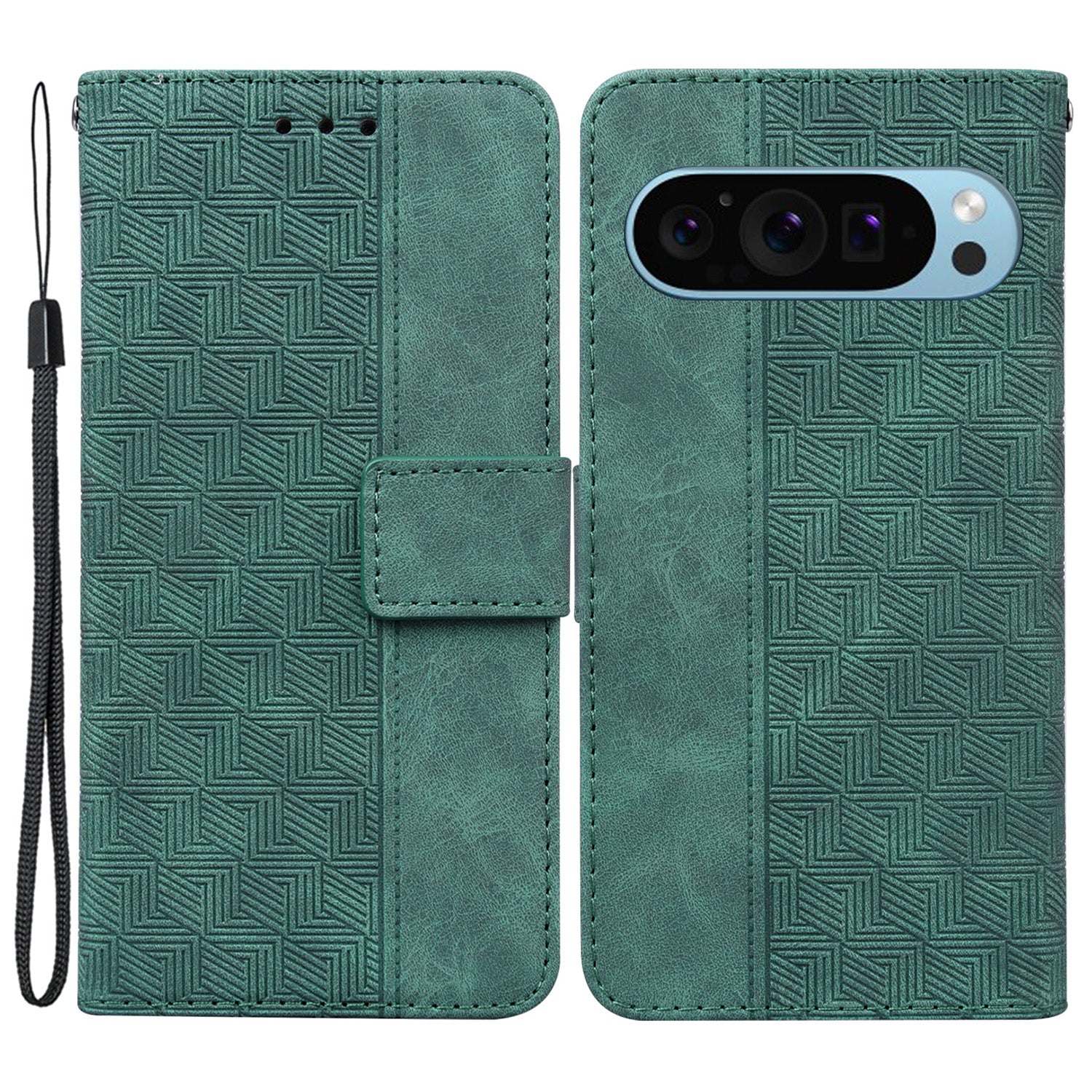 For Google Pixel 9 Case PU Leather Shockproof Imprinted Flip Phone Cover with Wallet Stand