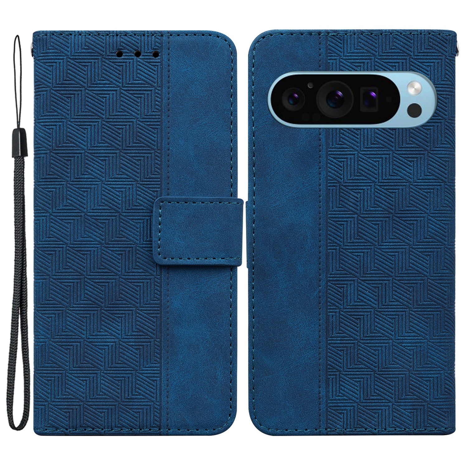 For Google Pixel 9 Case PU Leather Shockproof Imprinted Flip Phone Cover with Wallet Stand