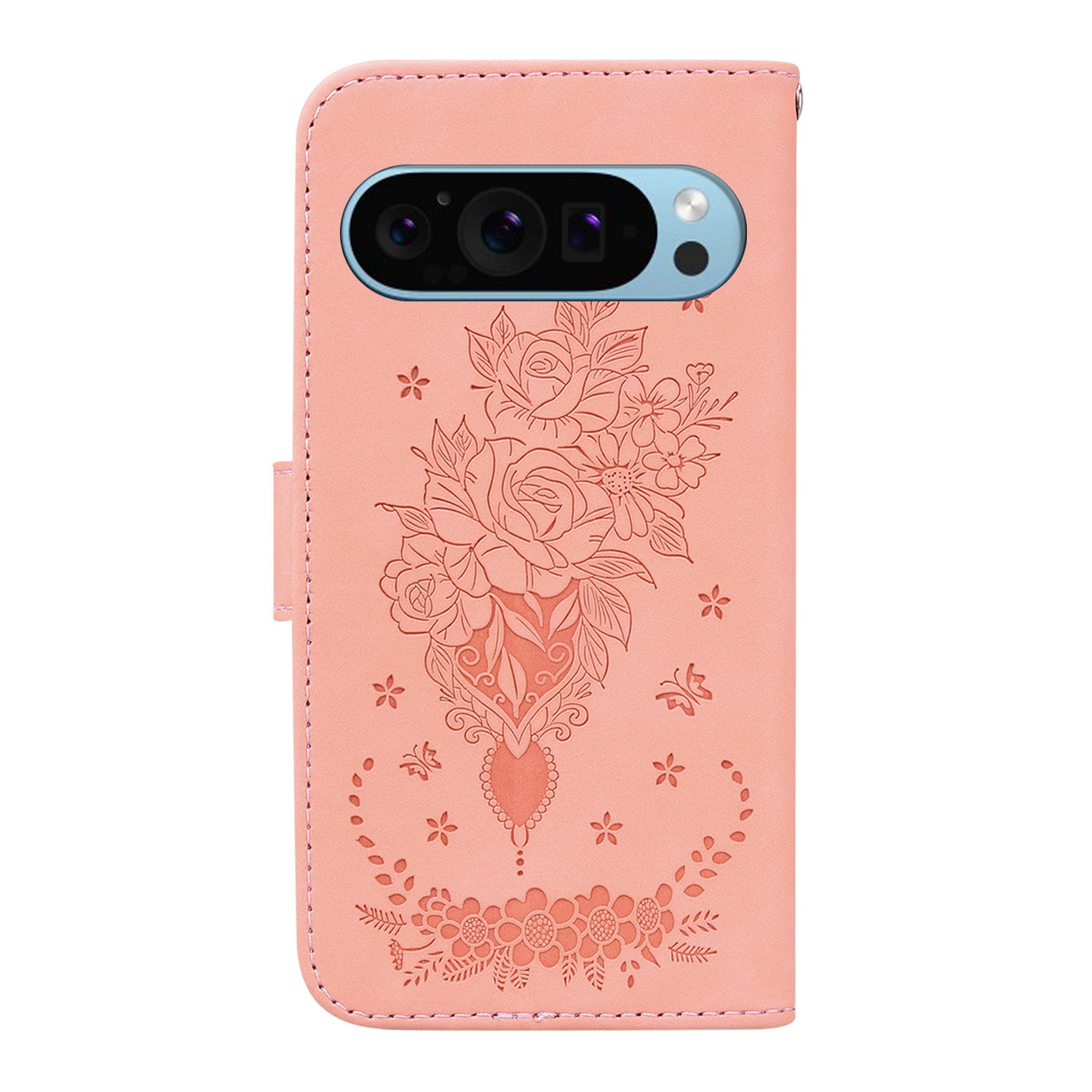 For Google Pixel 9 Case Flower Pattern Shockproof Leather Folio Phone Cover