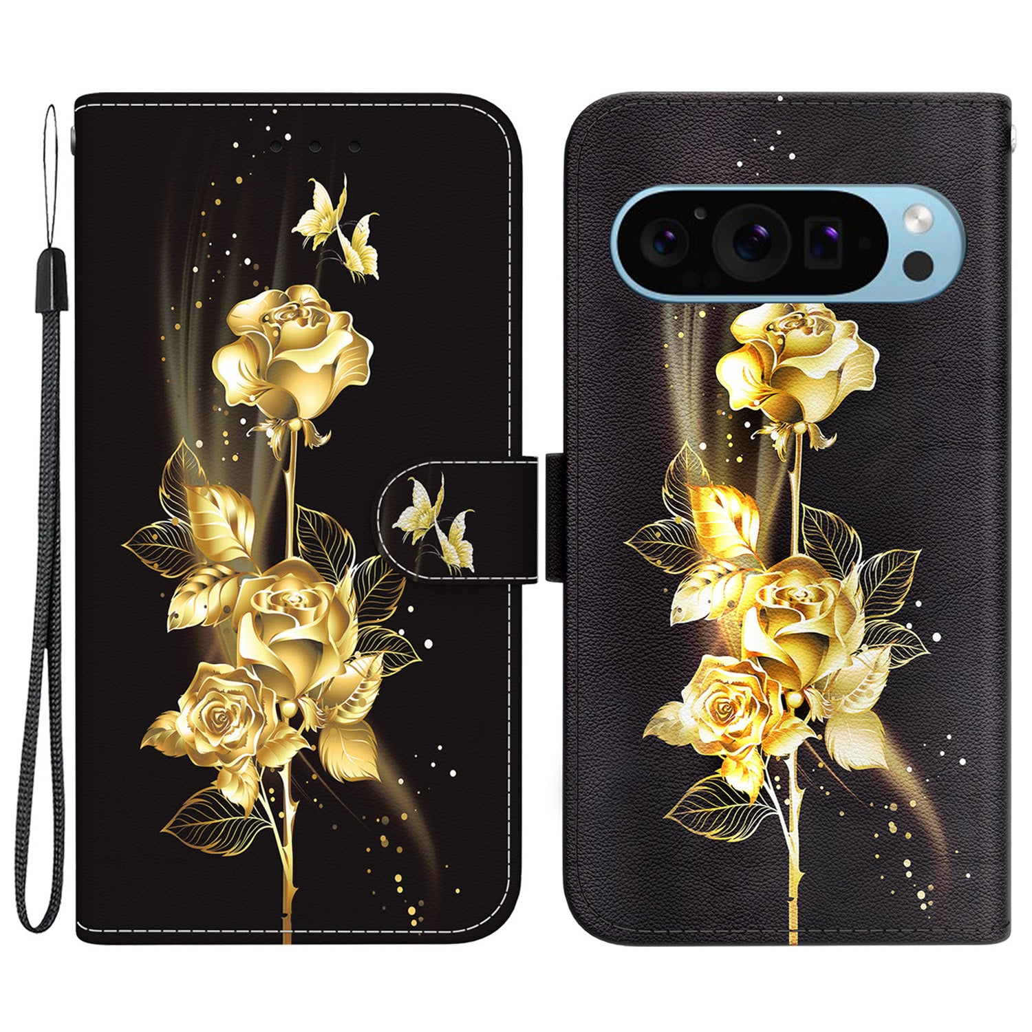 Stand Case for Google Pixel 9 , Pattern Printing PU Leather + TPU Phone Cover