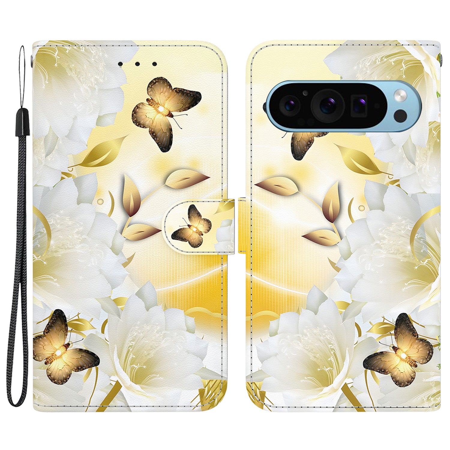 Stand Case for Google Pixel 9 , Pattern Printing PU Leather + TPU Phone Cover