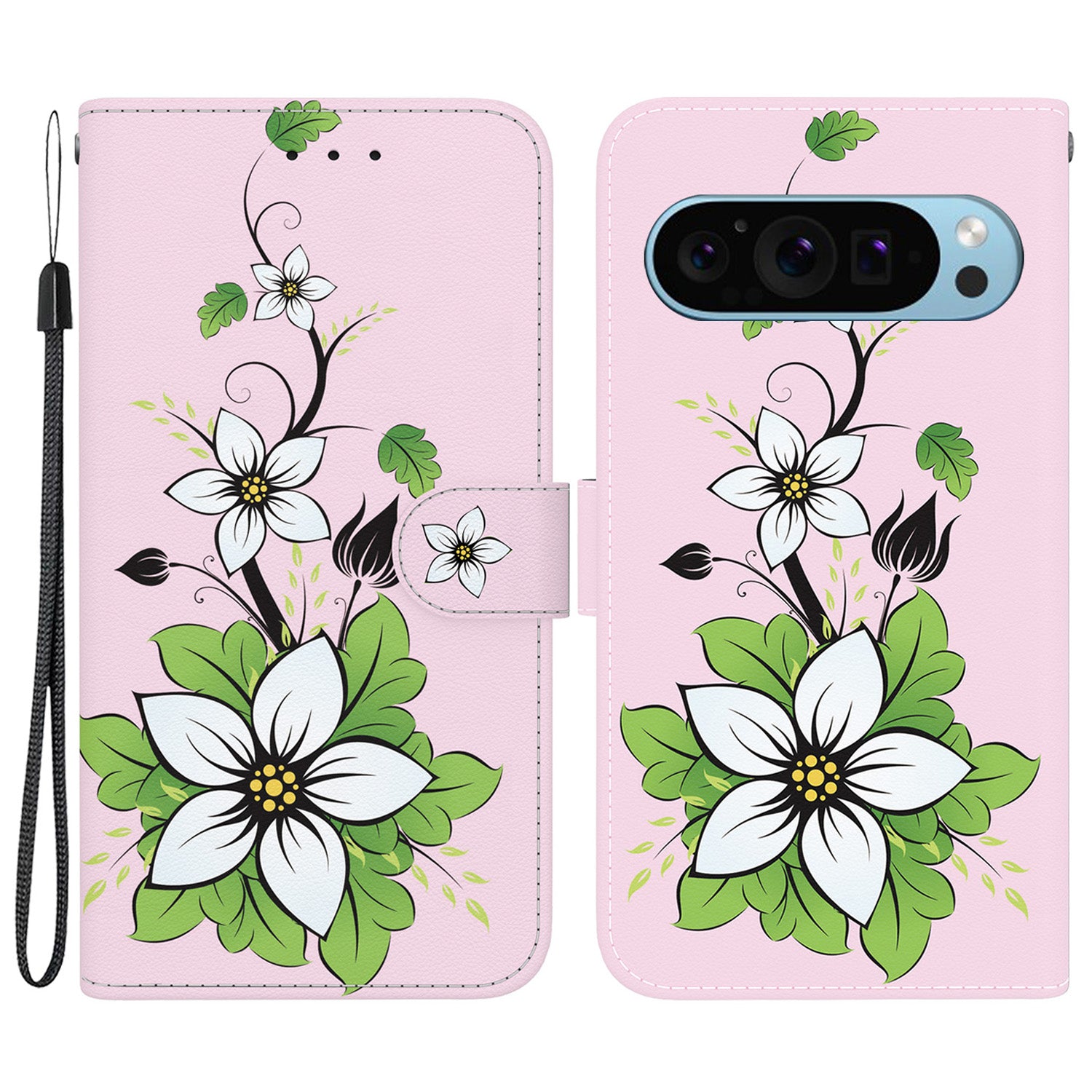 Stand Case for Google Pixel 9 , Pattern Printing PU Leather + TPU Phone Cover