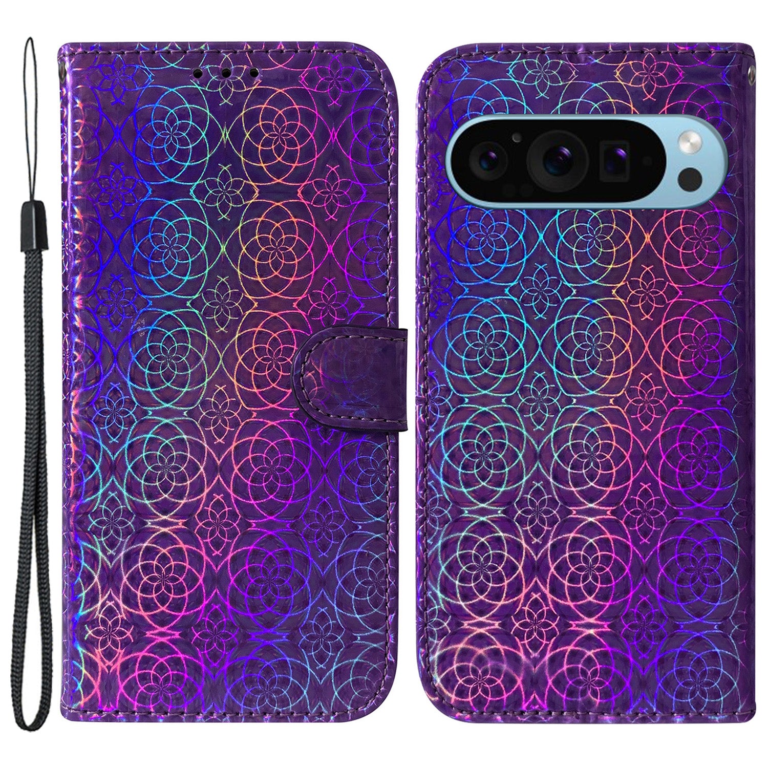 For Google Pixel 9 Case Dazzling Anti-Drop PU Leather Phone Cover