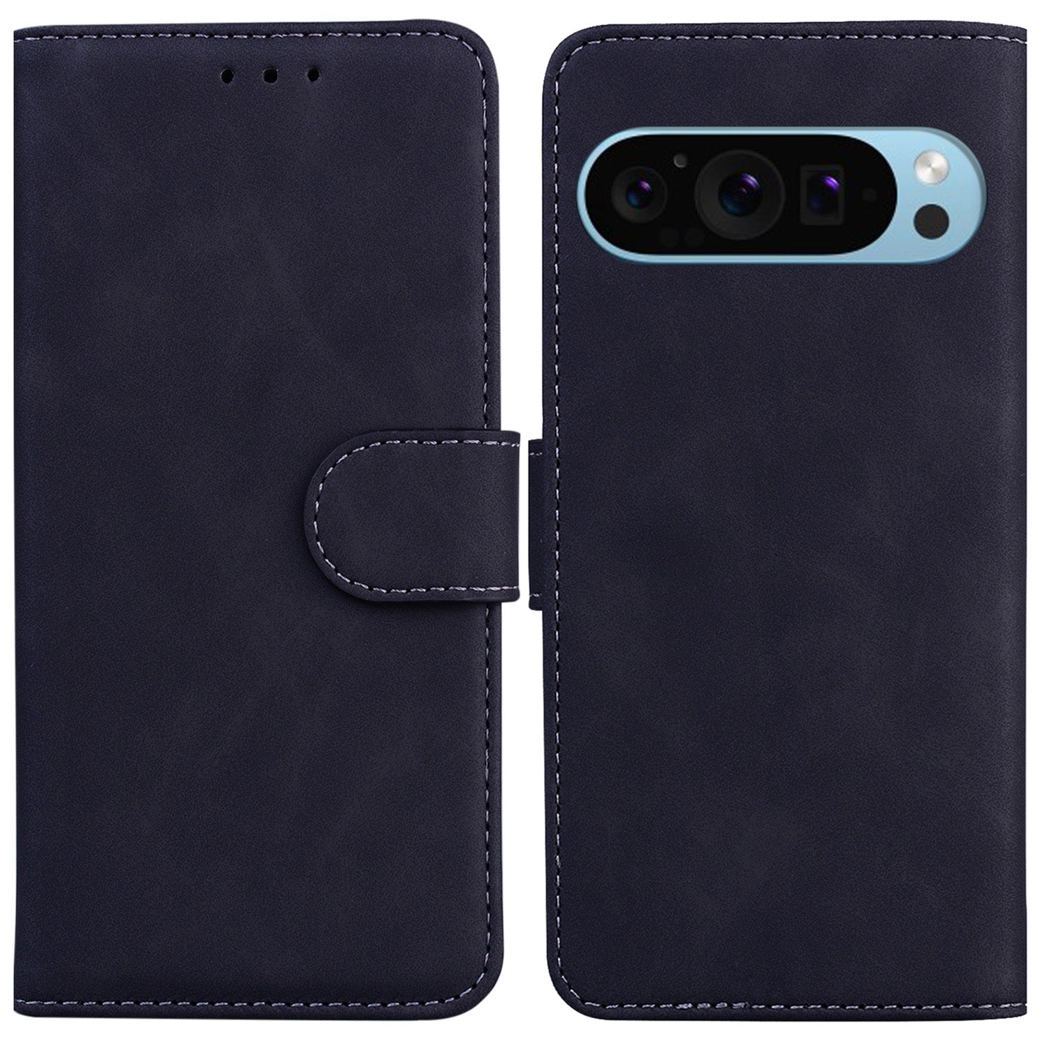 For Google Pixel 9 Wallet Case PU Leather + TPU Cell Phone Stand Cover