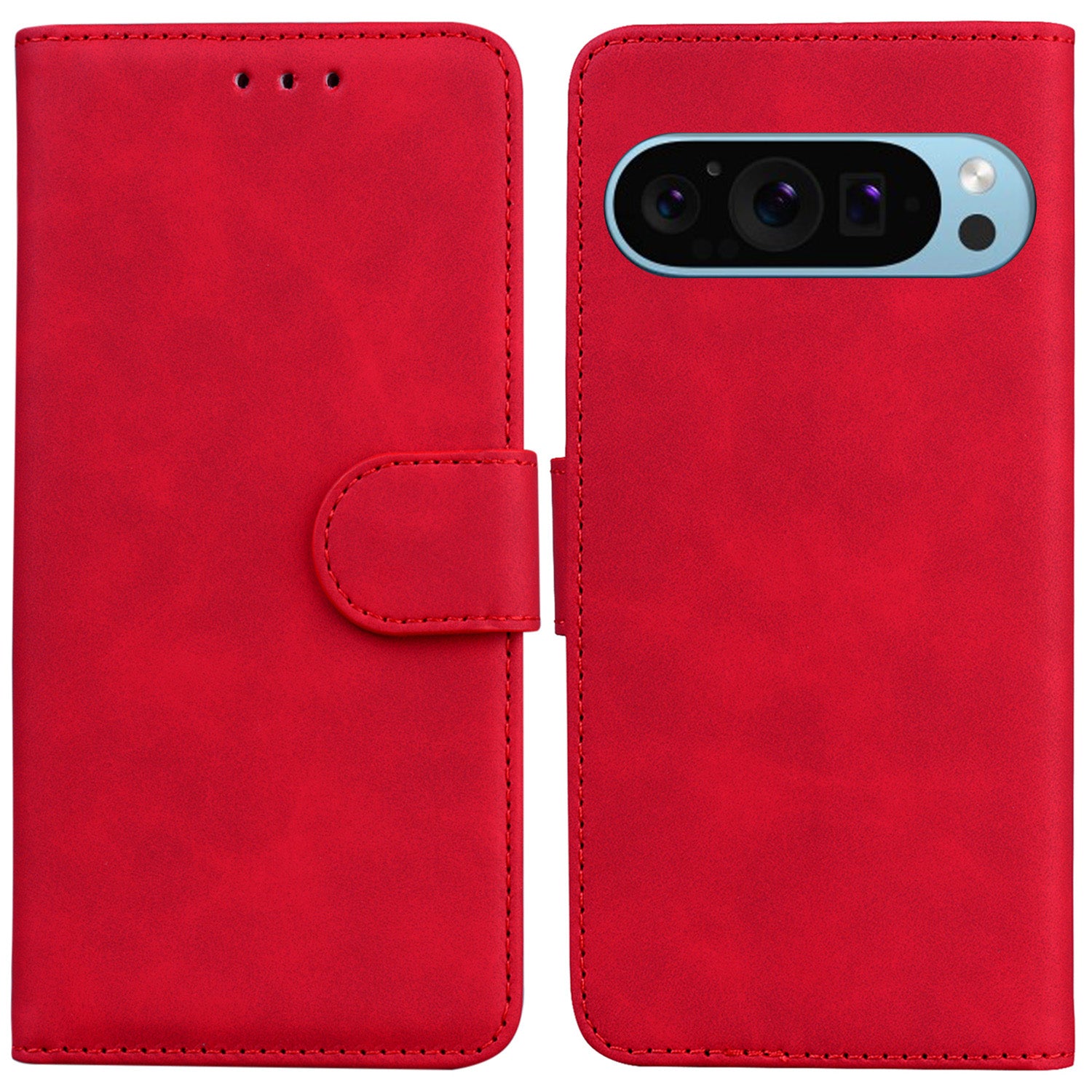 For Google Pixel 9 Wallet Case PU Leather + TPU Cell Phone Stand Cover