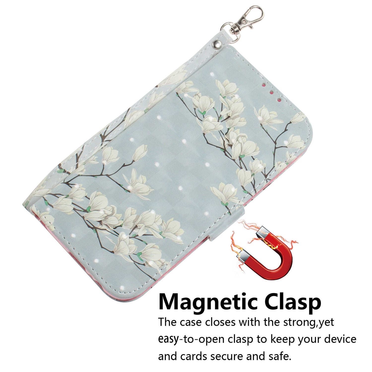 For Google Pixel 9 Phone Case Pattern Printed Anti-Drop Leather Folio Flip Cover with Strap