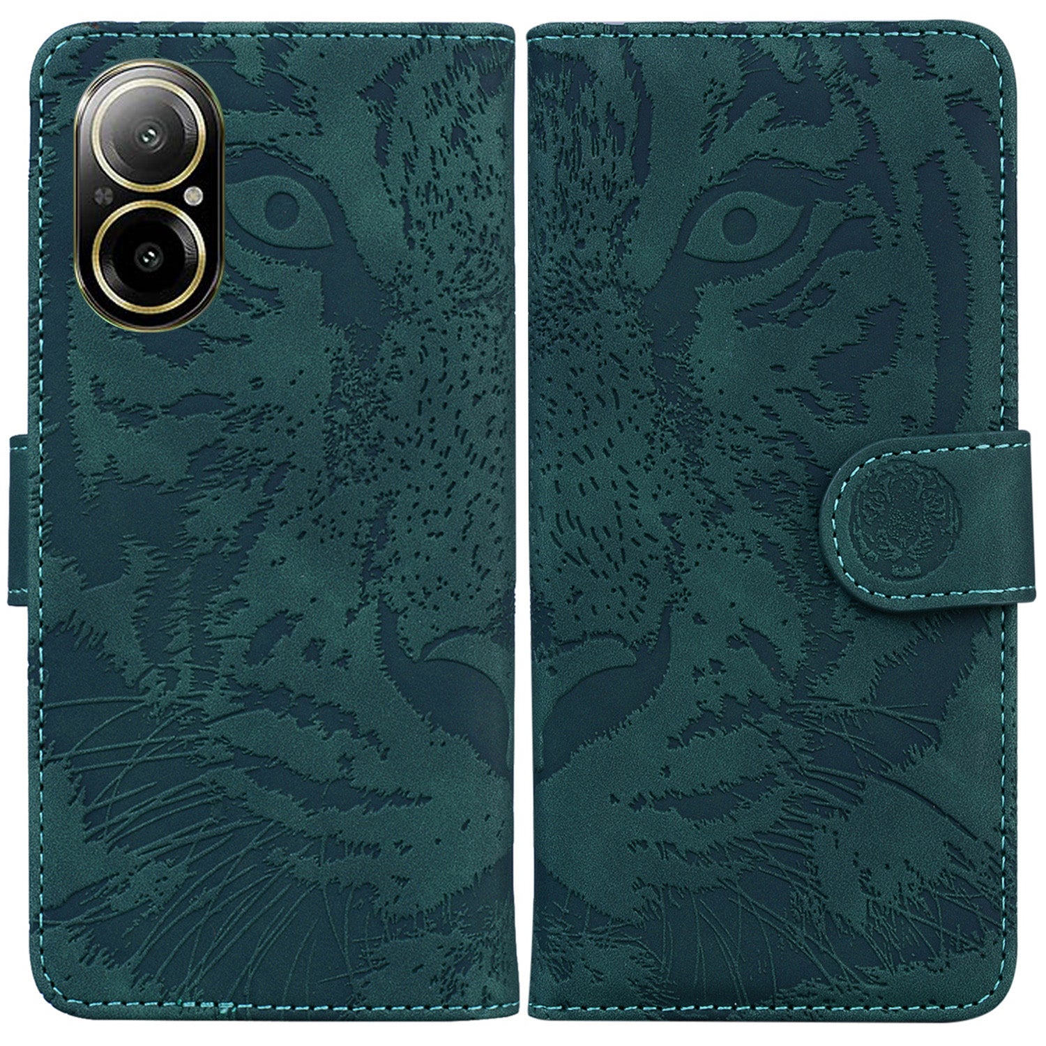 For Realme C67 4G Cell Phone Cover Tiger Imprinted Pattern Phone Case