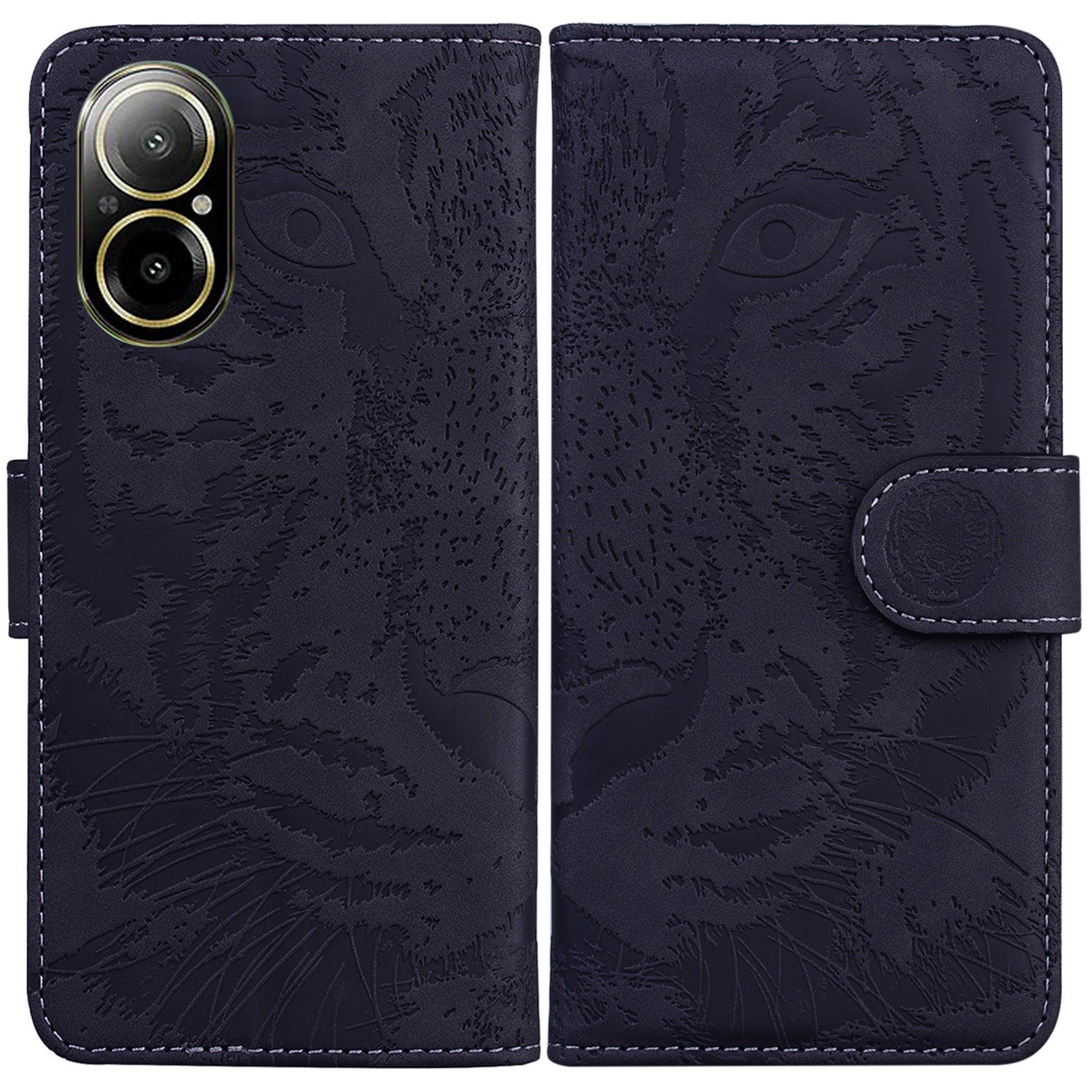 For Realme C67 4G Cell Phone Cover Tiger Imprinted Pattern Phone Case