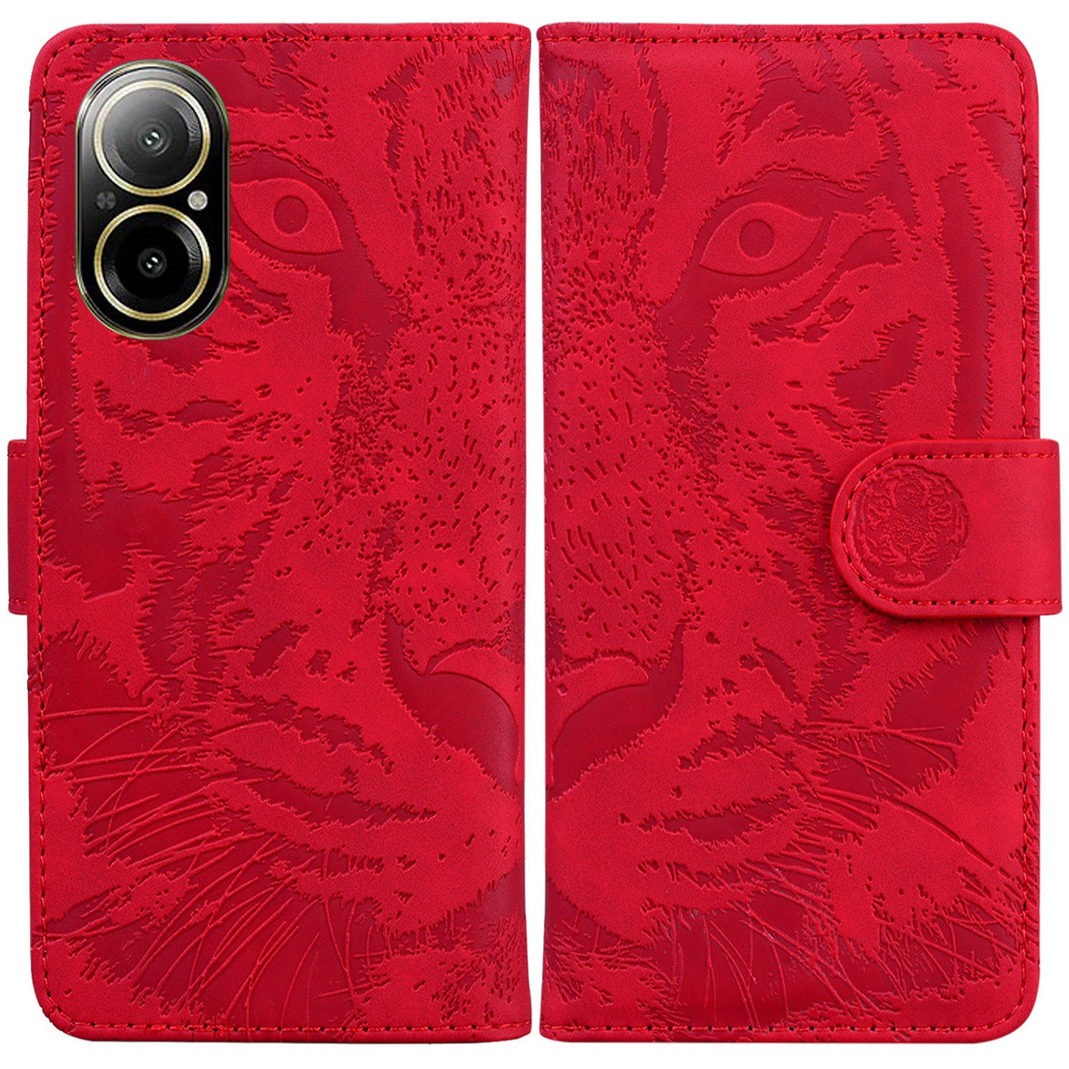 For Realme C67 4G Cell Phone Cover Tiger Imprinted Pattern Phone Case