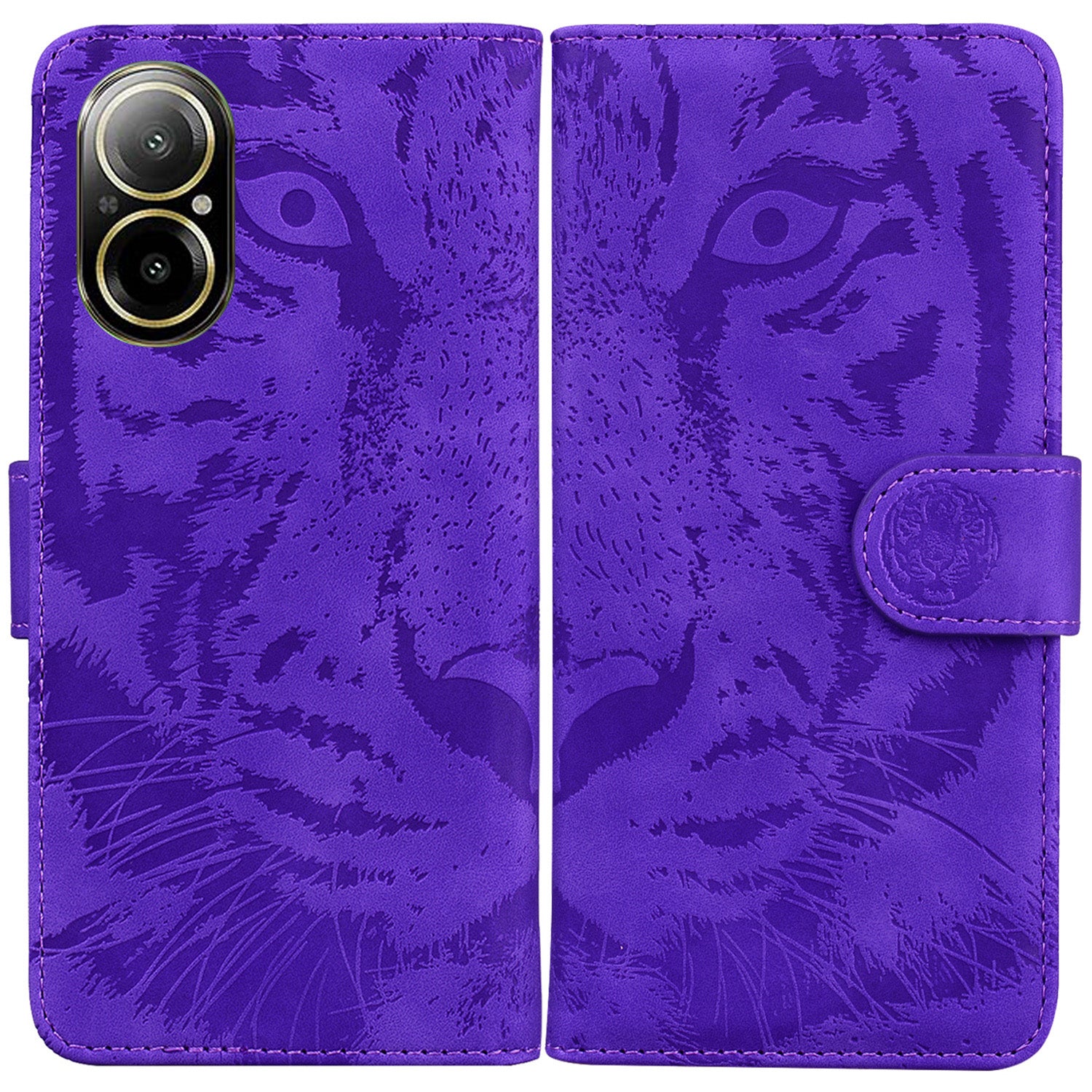 For Realme C67 4G Cell Phone Cover Tiger Imprinted Pattern Phone Case
