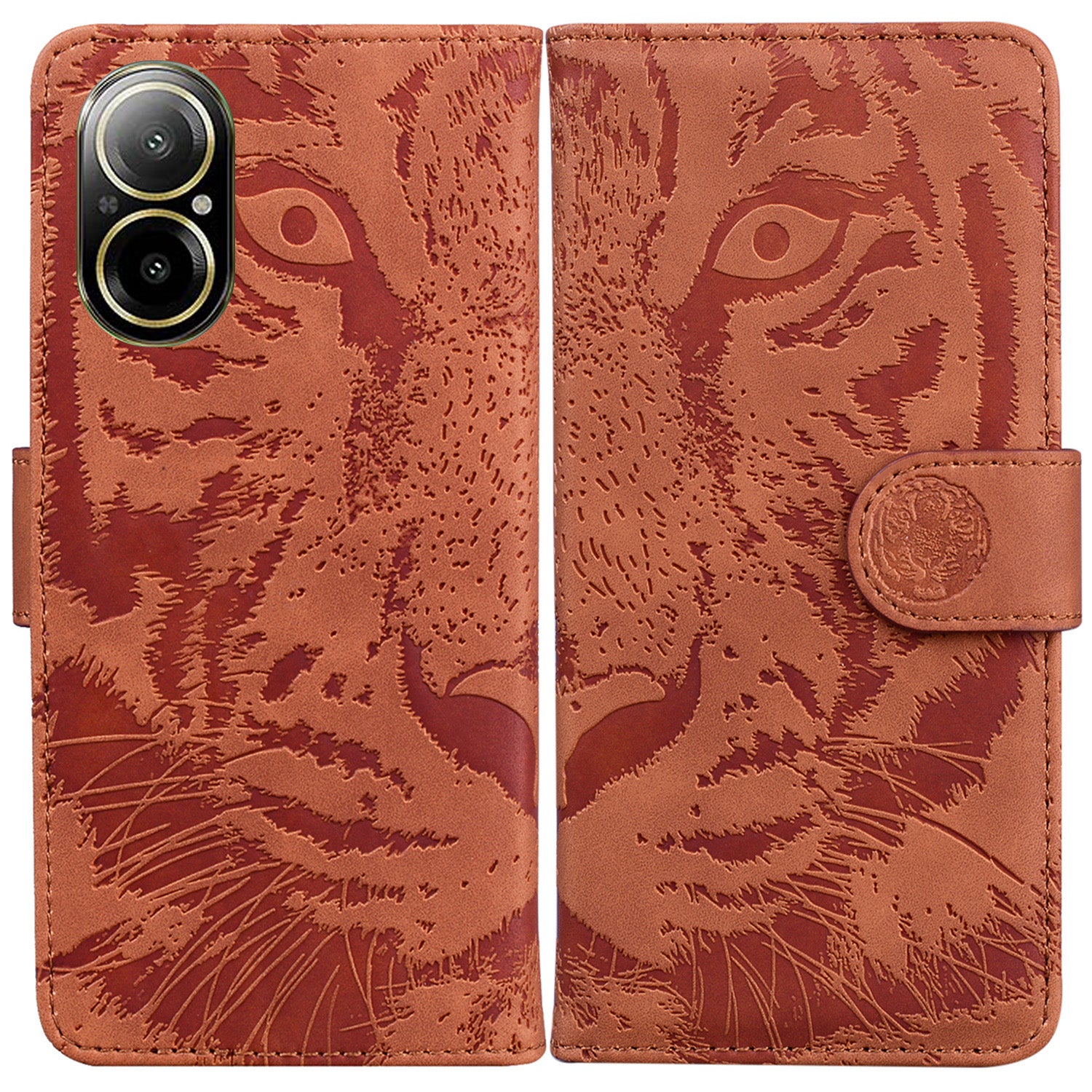 For Realme C67 4G Cell Phone Cover Tiger Imprinted Pattern Phone Case