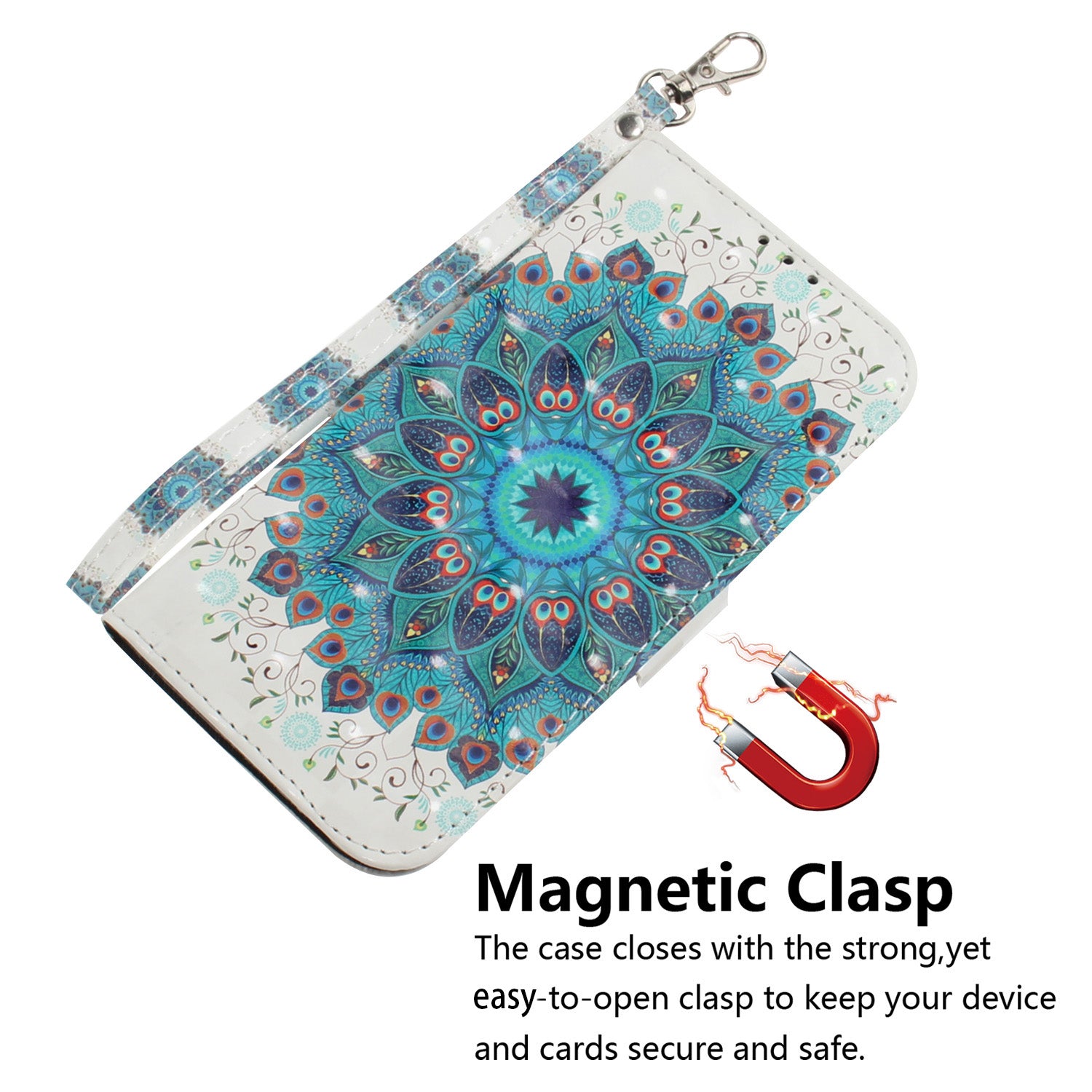 For Realme C67 4G Case Pattern Printing Shockproof Leather Phone Cover with Strap