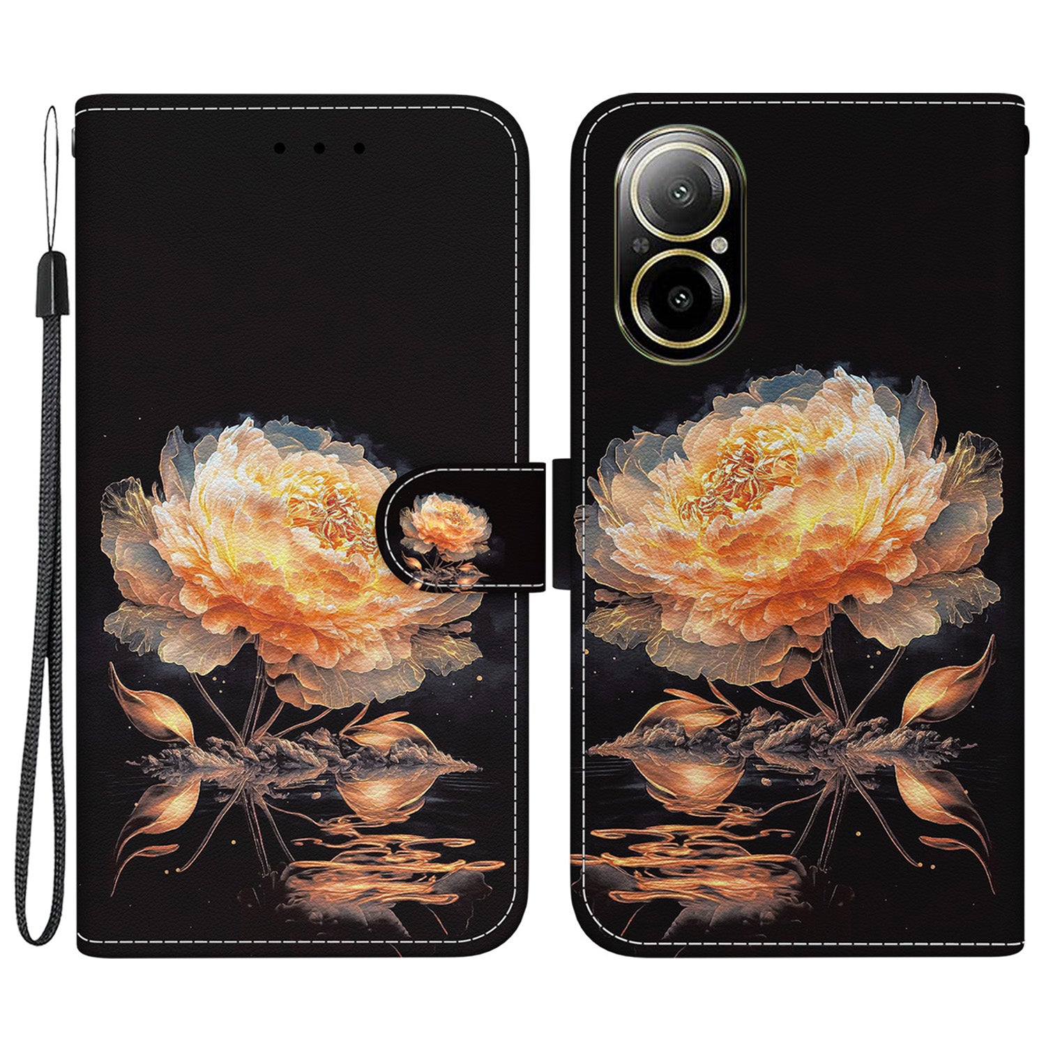 For Realme C67 4G Case Folio Leather Wallet Pattern Phone Cover