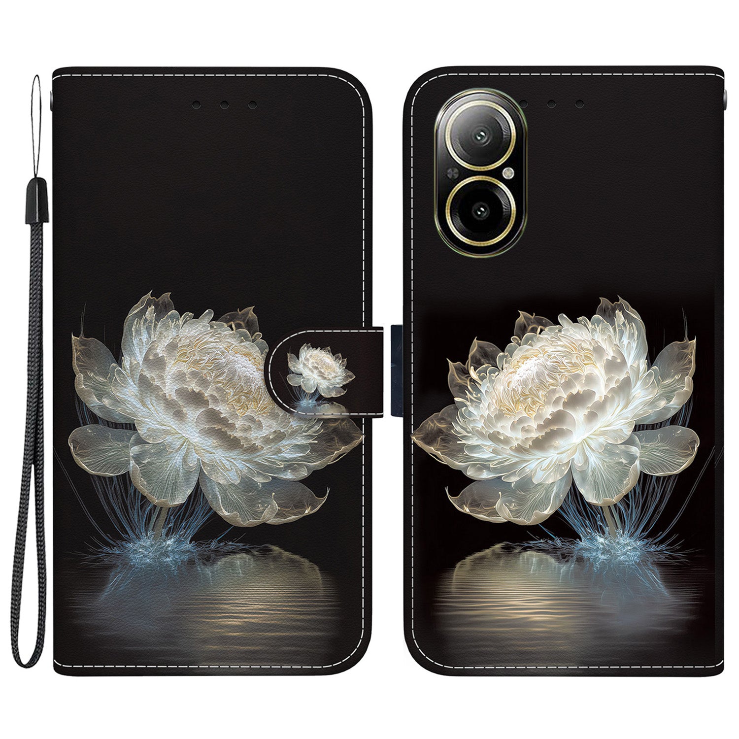 For Realme C67 4G Case Folio Leather Wallet Pattern Phone Cover