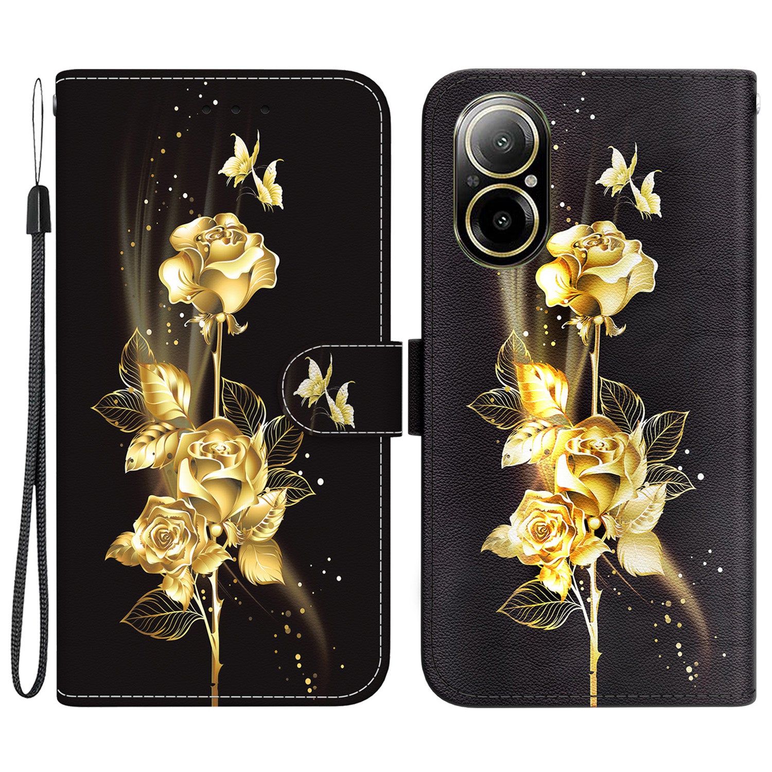 For Realme C67 4G Case Folio Leather Wallet Pattern Phone Cover