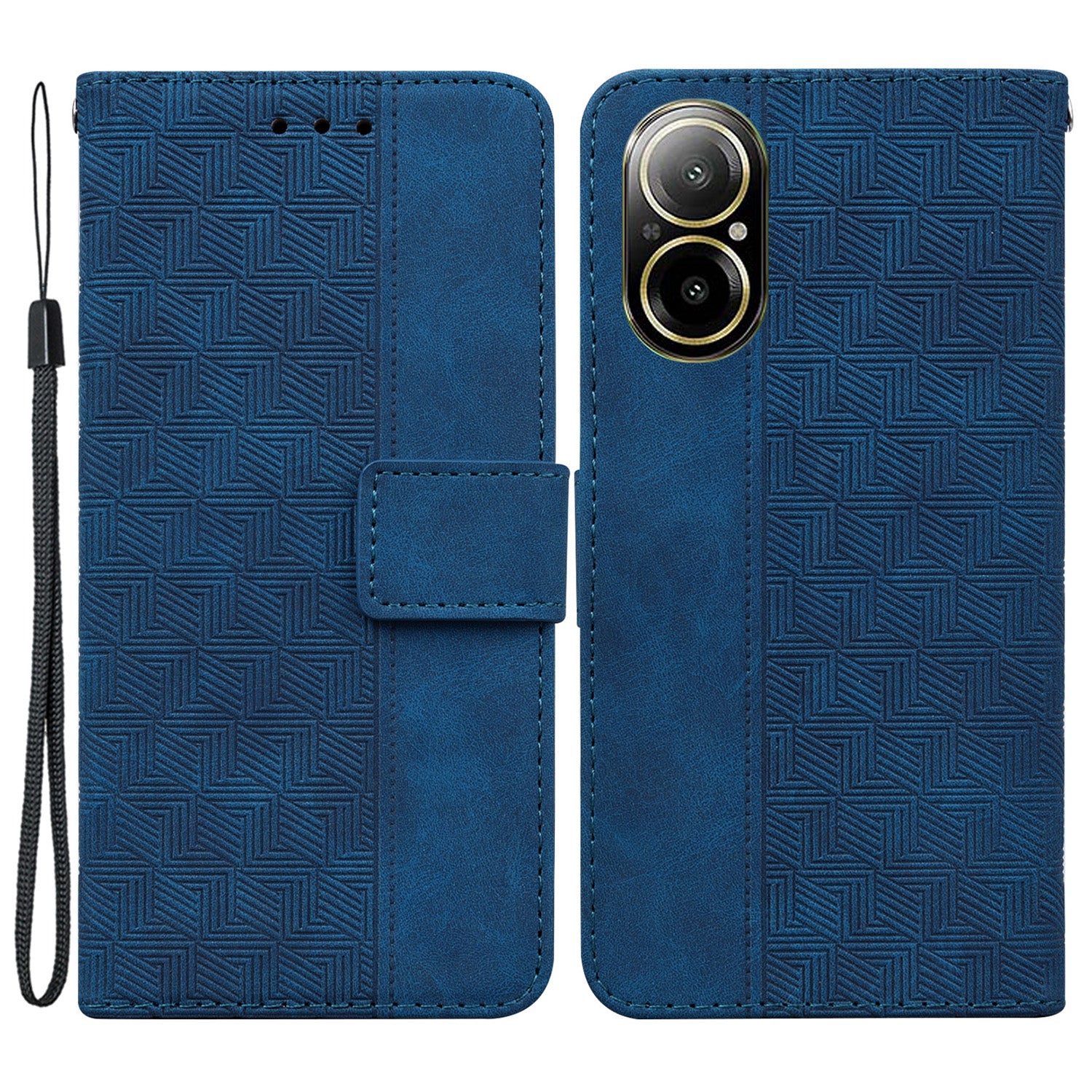 For Realme C67 4G Case Geometry Leather Flip Wallet Handbag Phone Cover