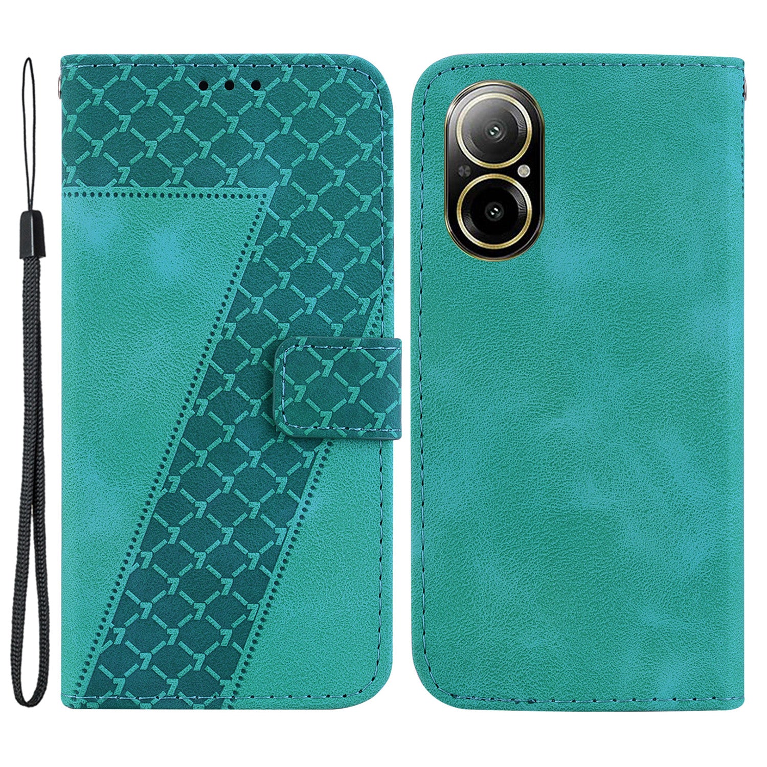 For Realme C67 4G Case Wallet Flip Leather Phone Cover 7-Shape Pattern