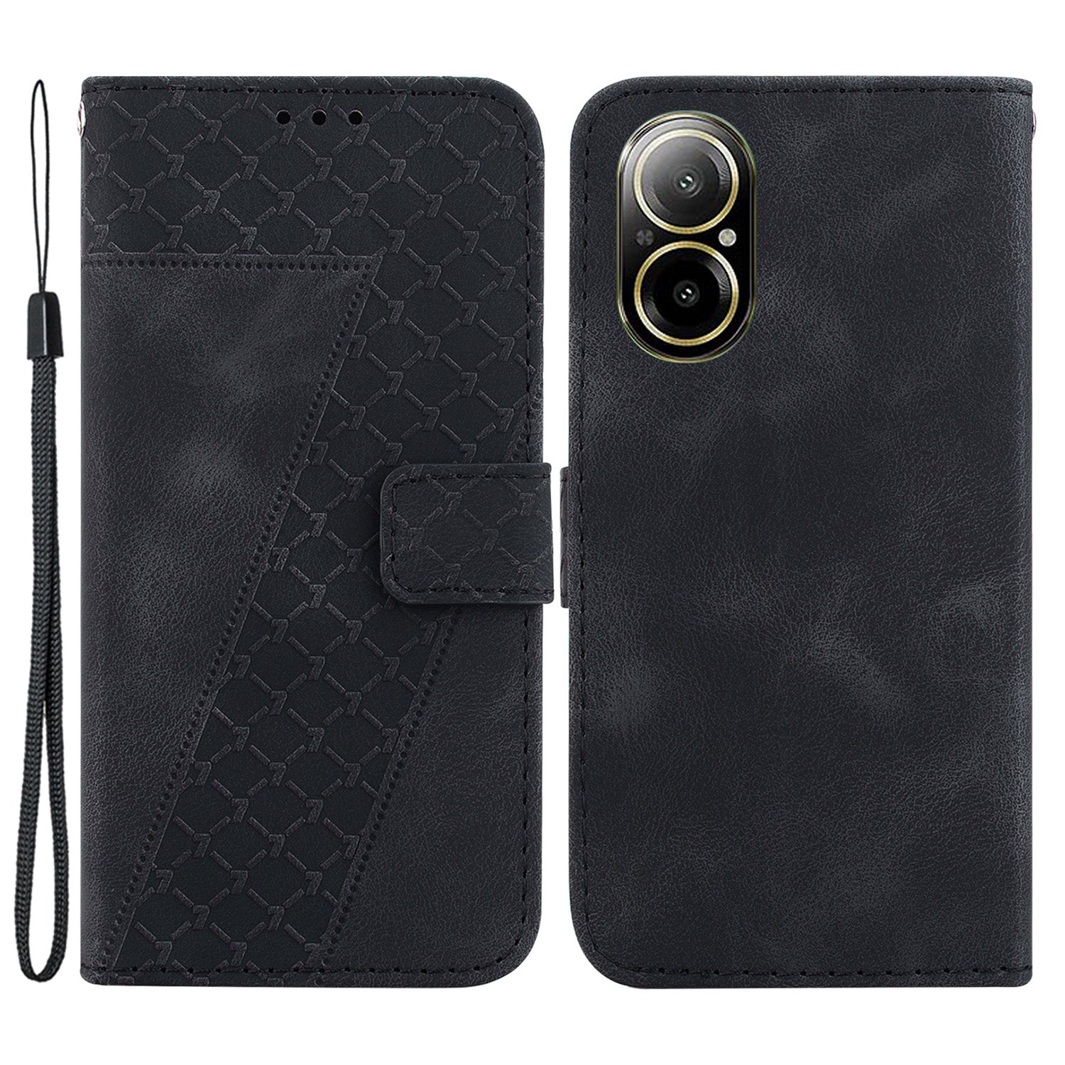 For Realme C67 4G Case Wallet Flip Leather Phone Cover 7-Shape Pattern