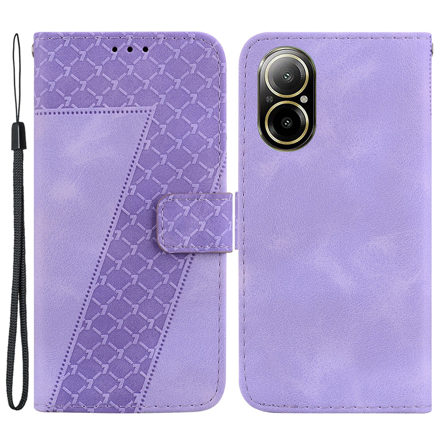 For Realme C67 4G Case Wallet Flip Leather Phone Cover 7-Shape Pattern