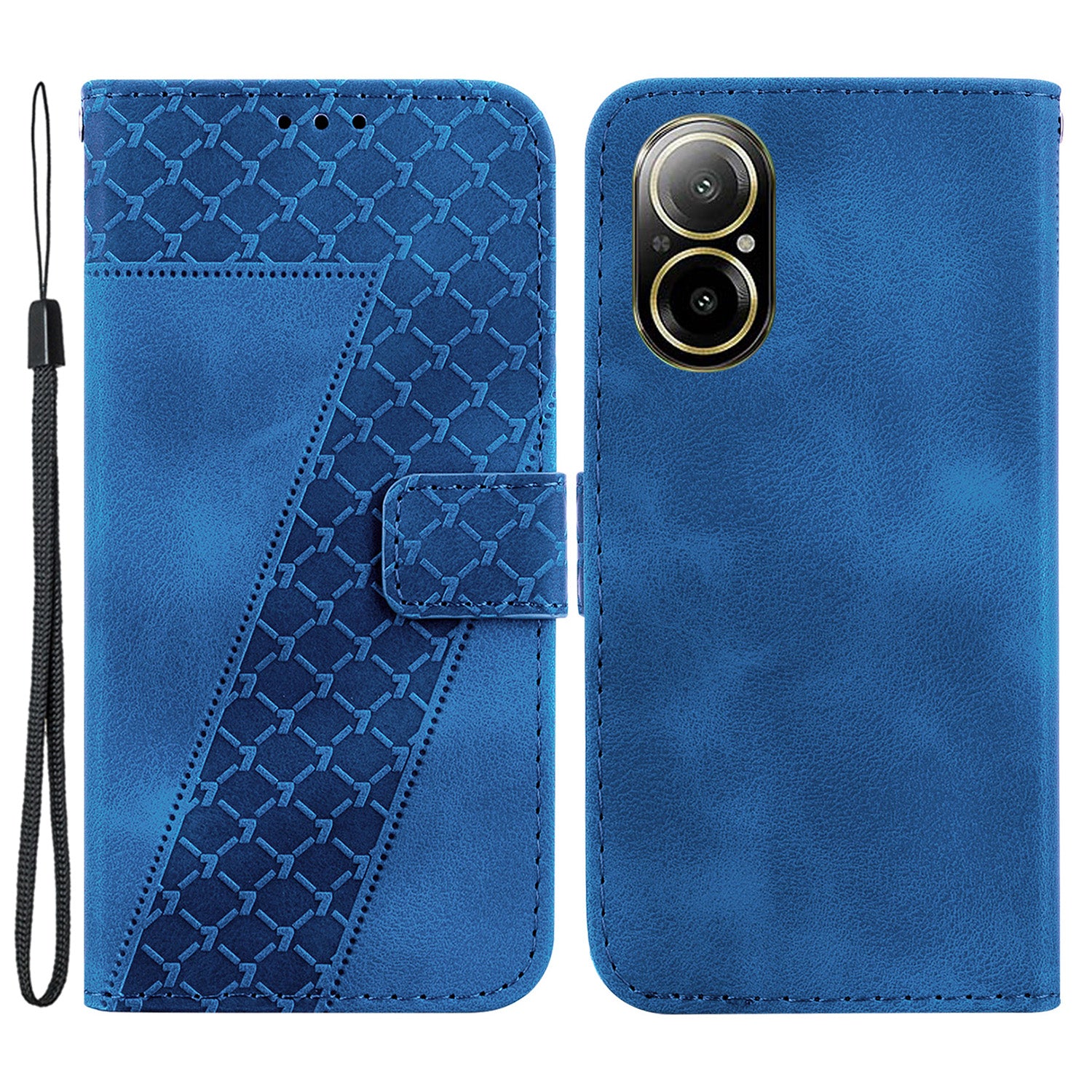 For Realme C67 4G Case Wallet Flip Leather Phone Cover 7-Shape Pattern