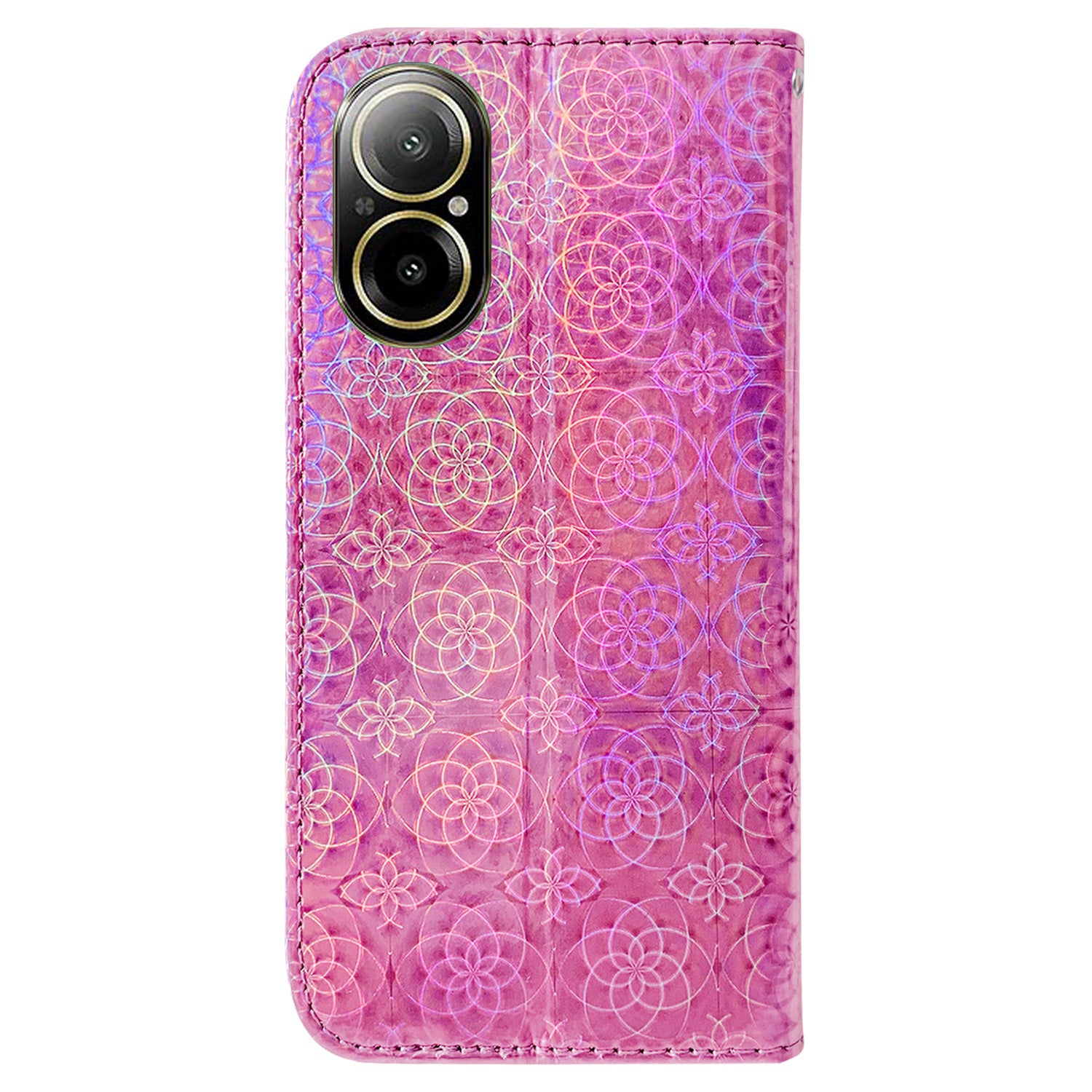 For Realme C67 4G Case PU Leather Dazzling Flower Wallet Style Flip Phone Cover