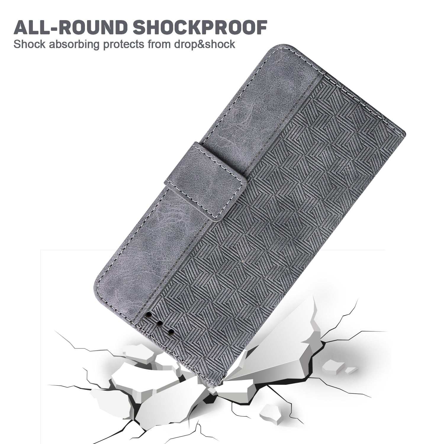 For Motorola Moto G Power (2024) Case 3D Geometry Leather Wallet Phone Cover with Strap