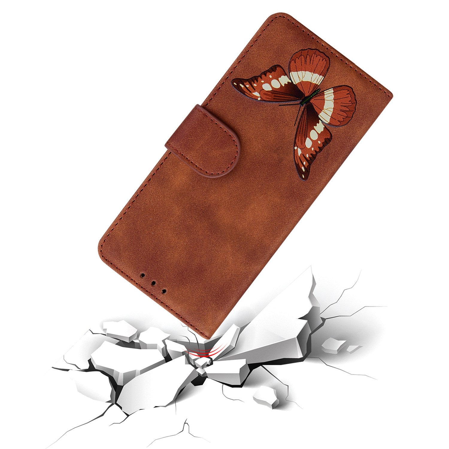 For Motorola Moto G Power (2024) Case Folio Design Butterfly Printing Leather Phone Cover