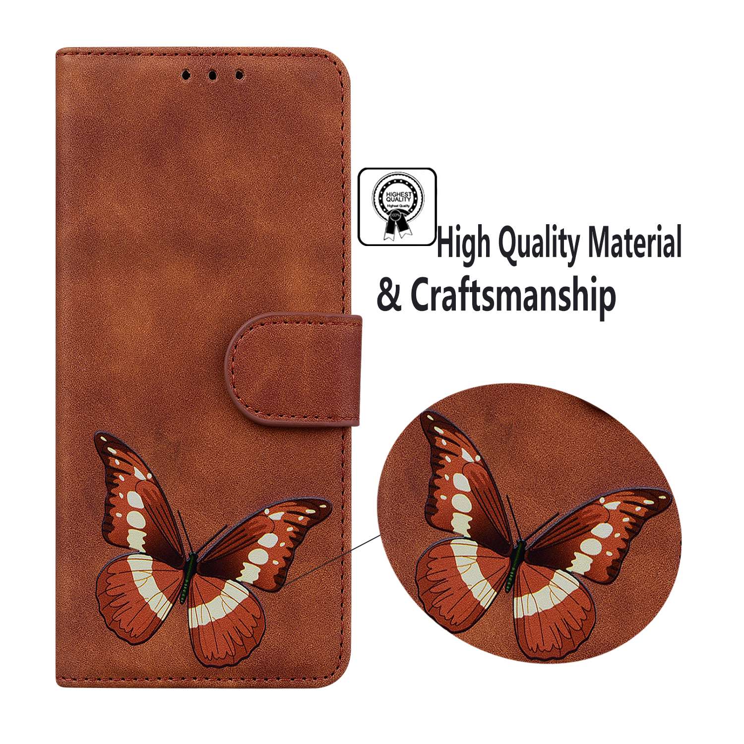 For Motorola Moto G Power (2024) Case Folio Design Butterfly Printing Leather Phone Cover