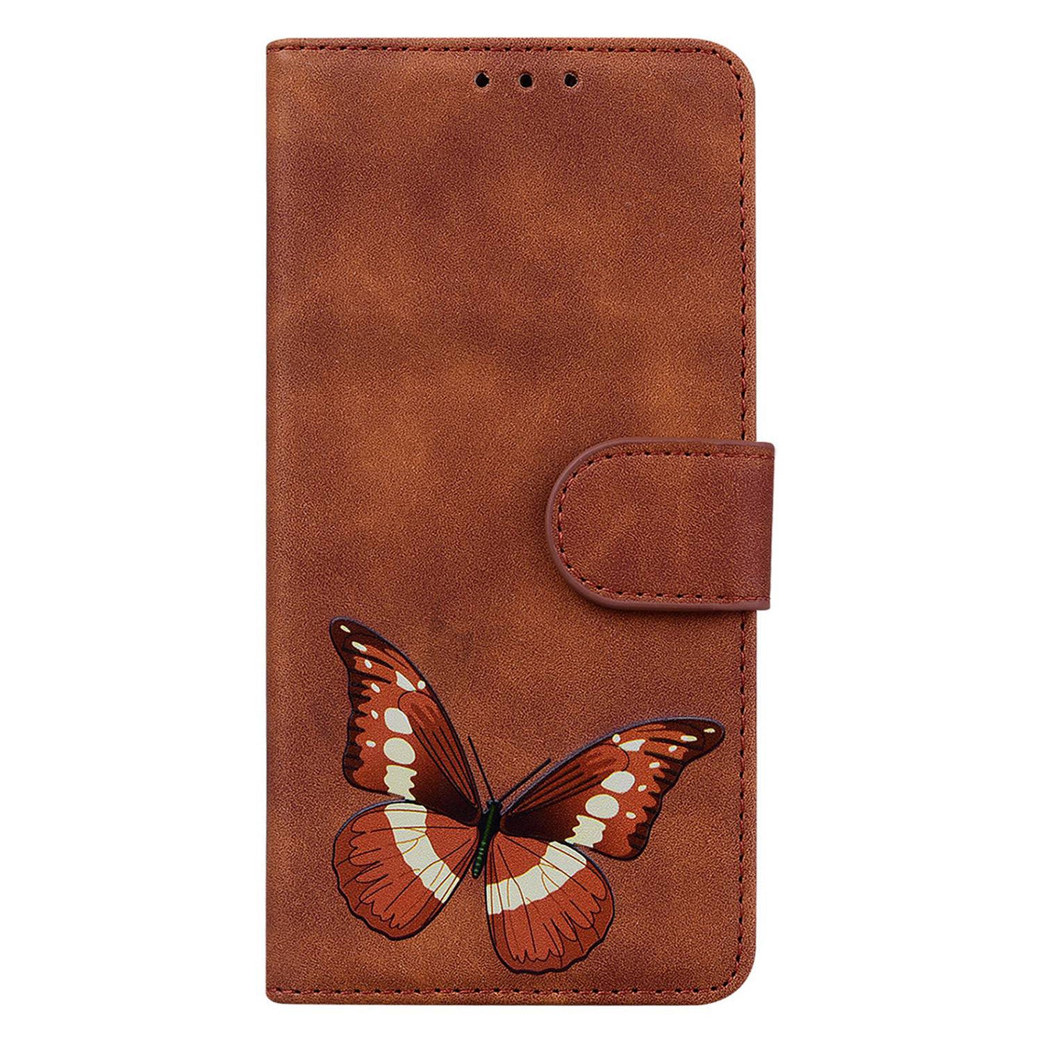 For Motorola Moto G Power (2024) Case Folio Design Butterfly Printing Leather Phone Cover