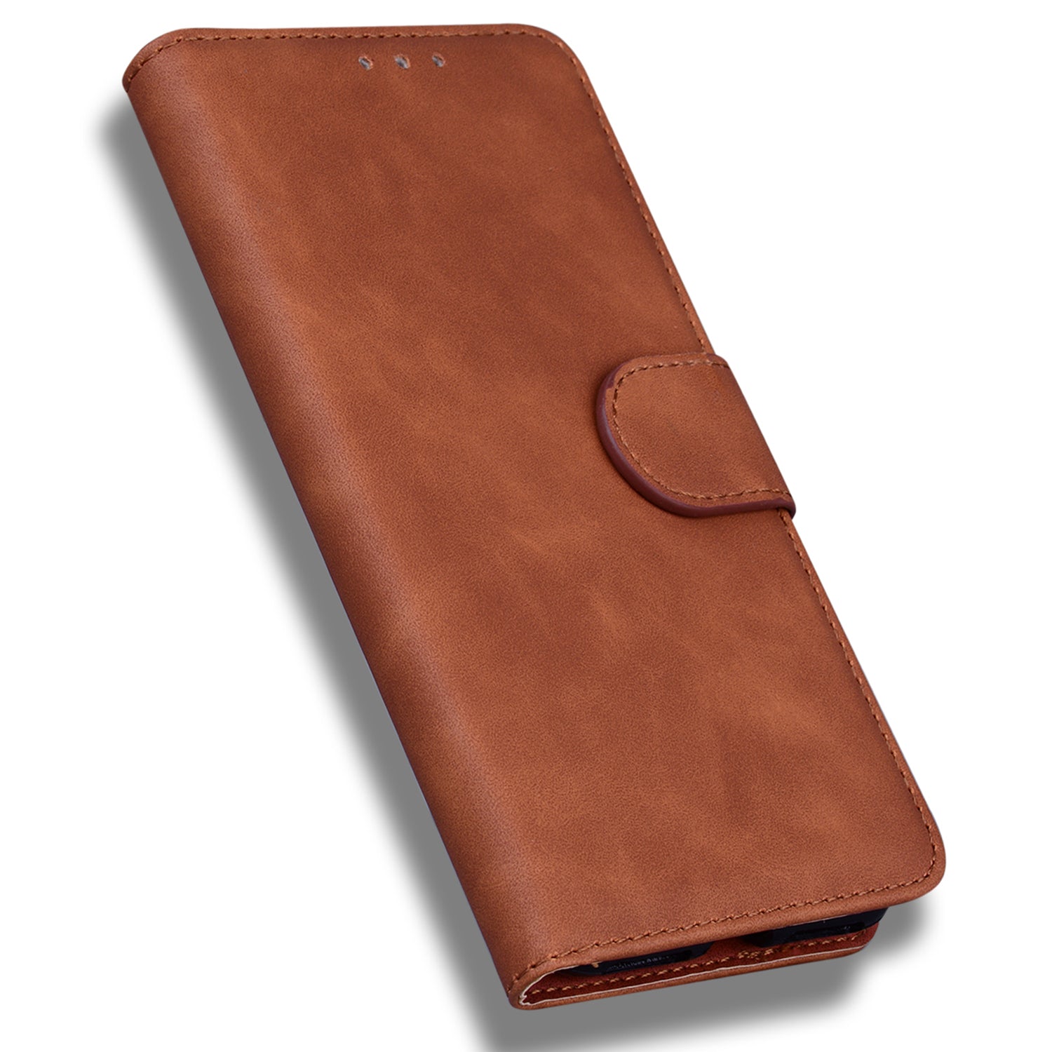 For Motorola Moto G Power (2024) Case Card Holder Stand Solid Color Leather Phone Cover
