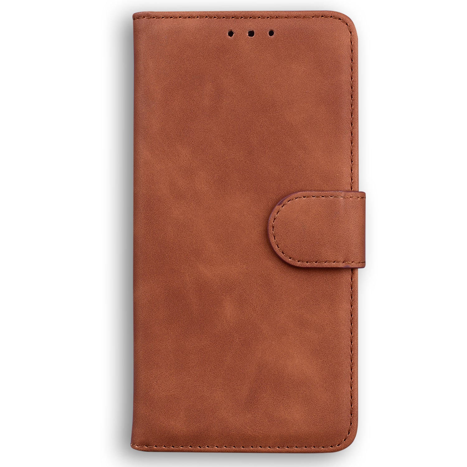 For Motorola Moto G Power (2024) Case Card Holder Stand Solid Color Leather Phone Cover