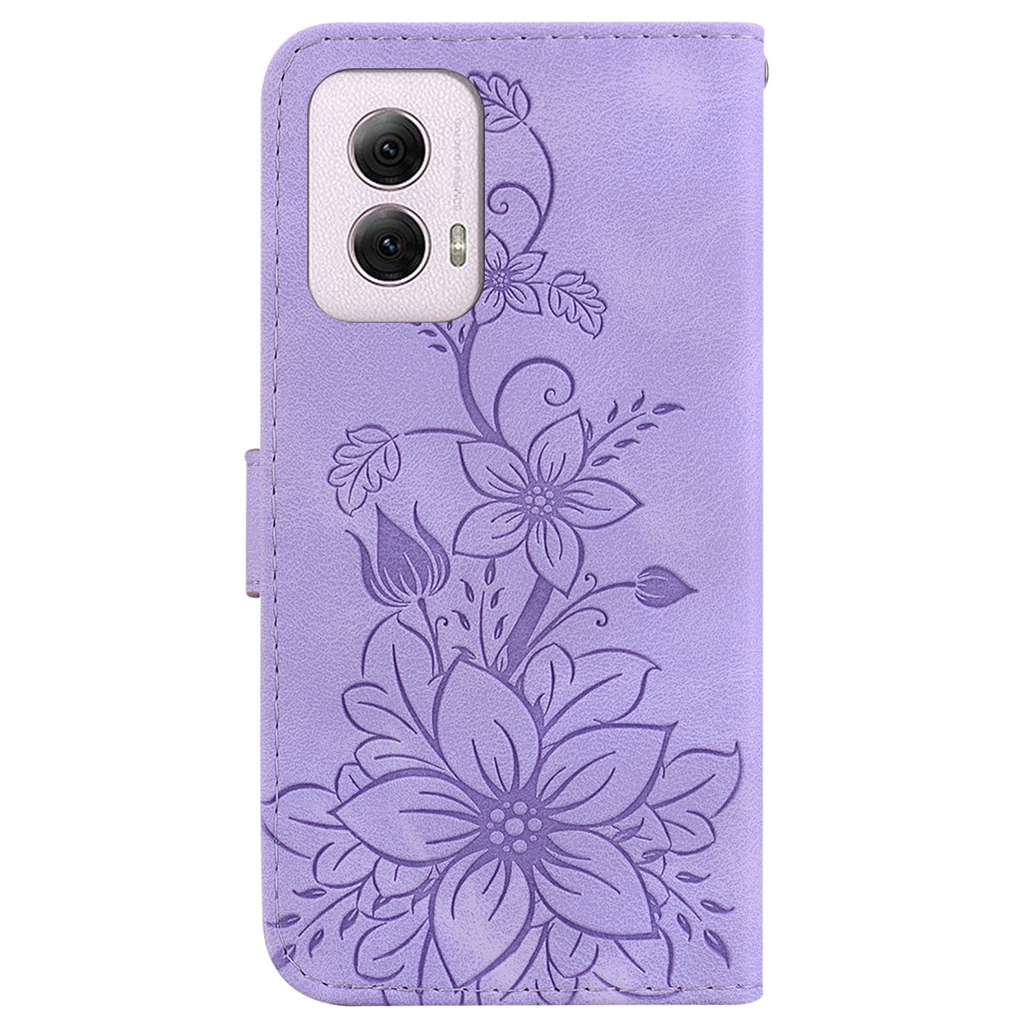 For Motorola Moto G Power (2024) Case Flower Imprint Leather Cell Phone Cover
