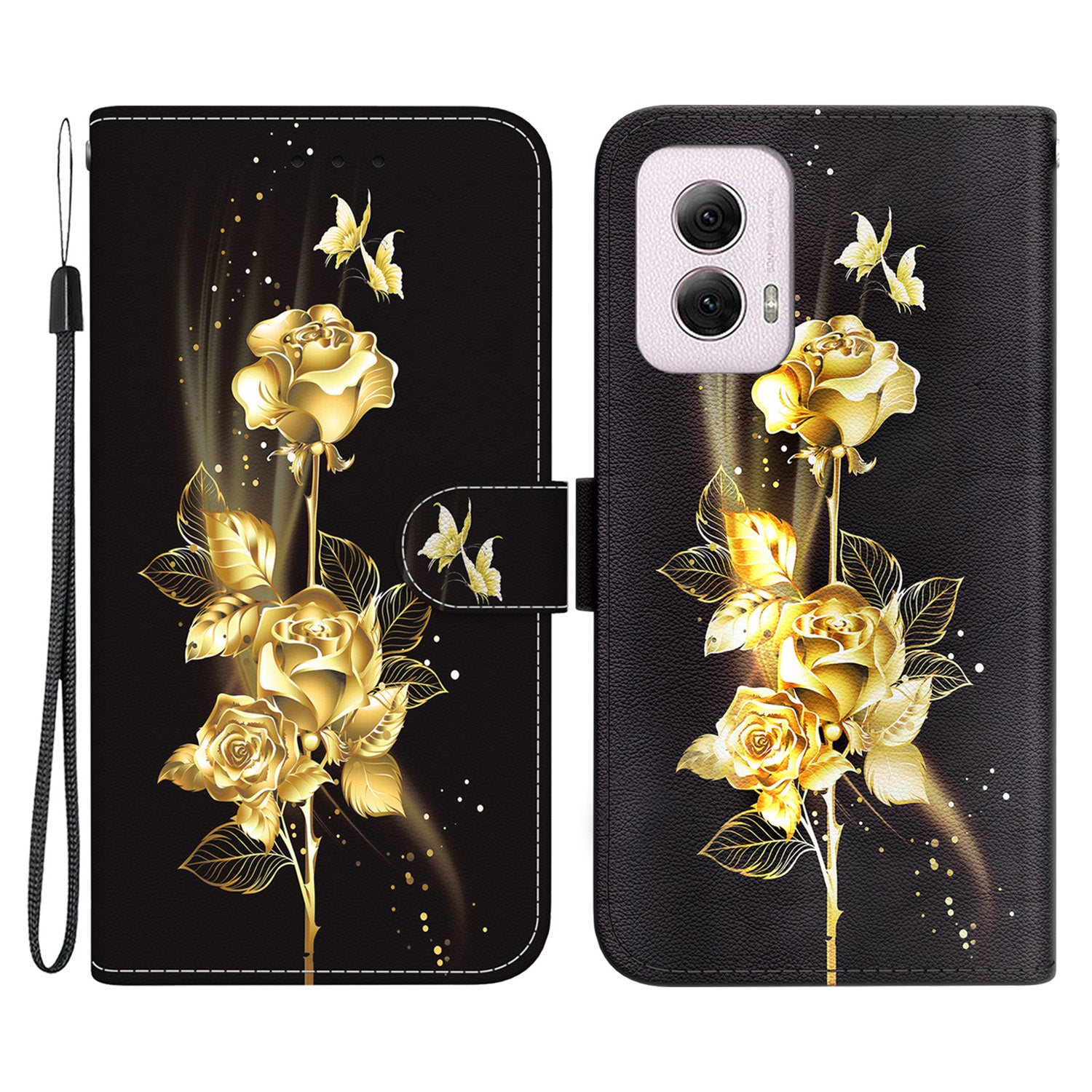 For Motorola Moto G Power (2024) Case Pattern Printed Leather Flip Wallet Phone Cover