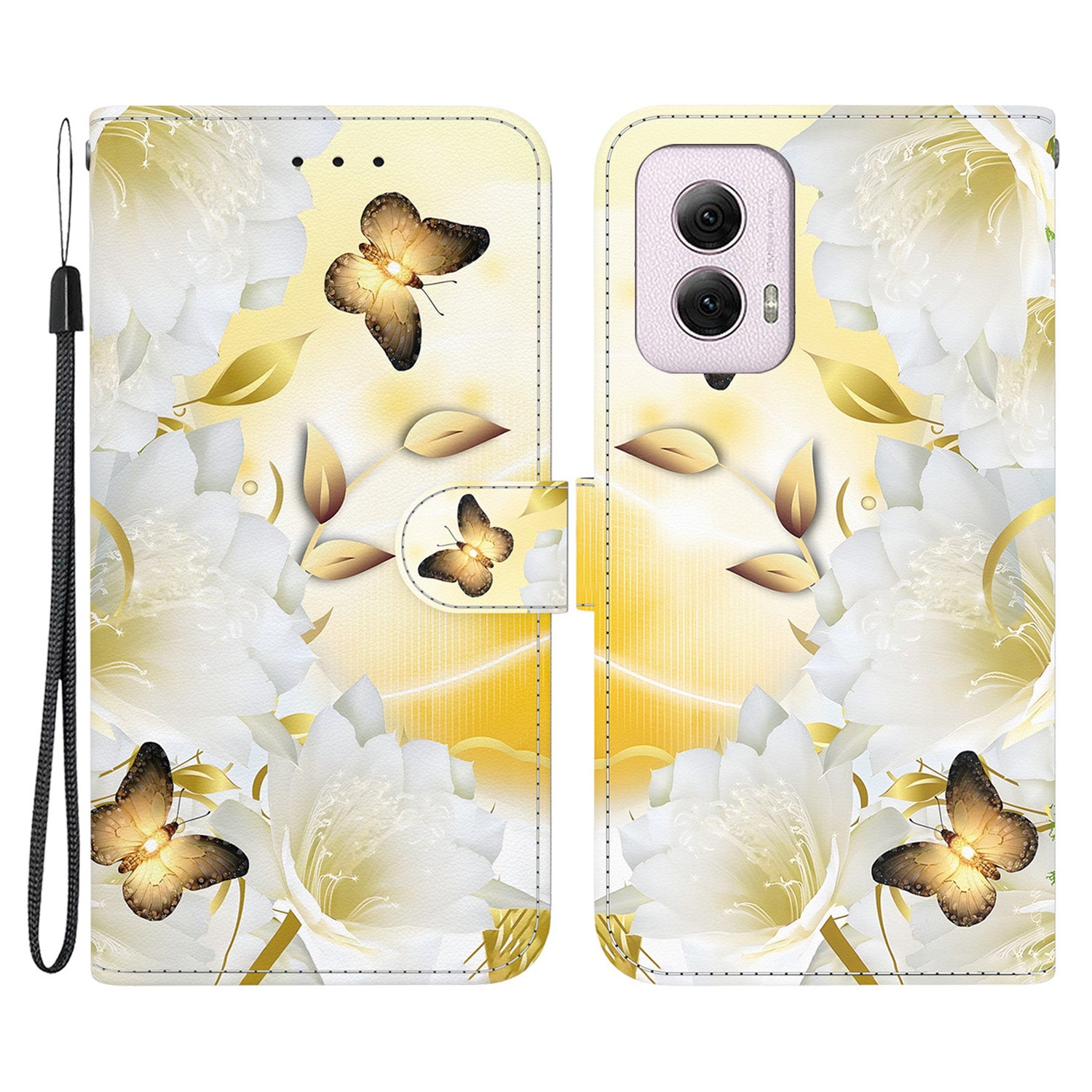 For Motorola Moto G Power (2024) Case Pattern Printed Leather Flip Wallet Phone Cover