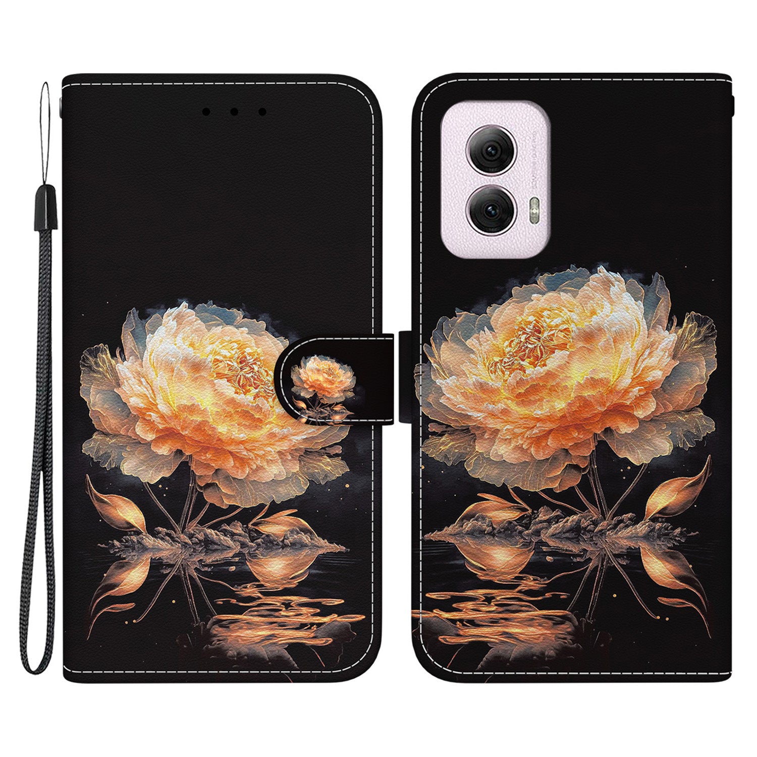 For Motorola Moto G Power (2024) Case Pattern Printed Leather Flip Wallet Phone Cover