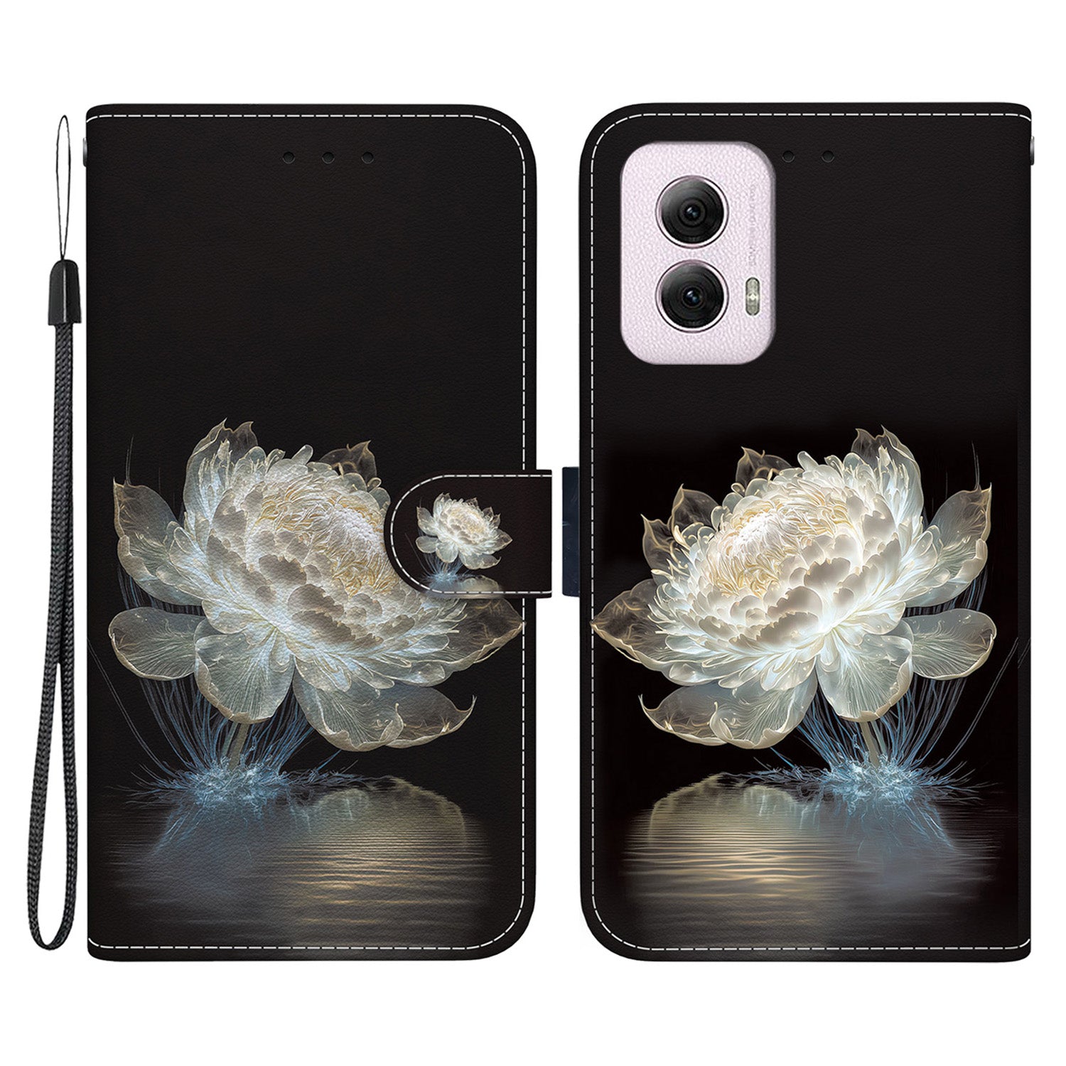 For Motorola Moto G Power (2024) Case Pattern Printed Leather Flip Wallet Phone Cover