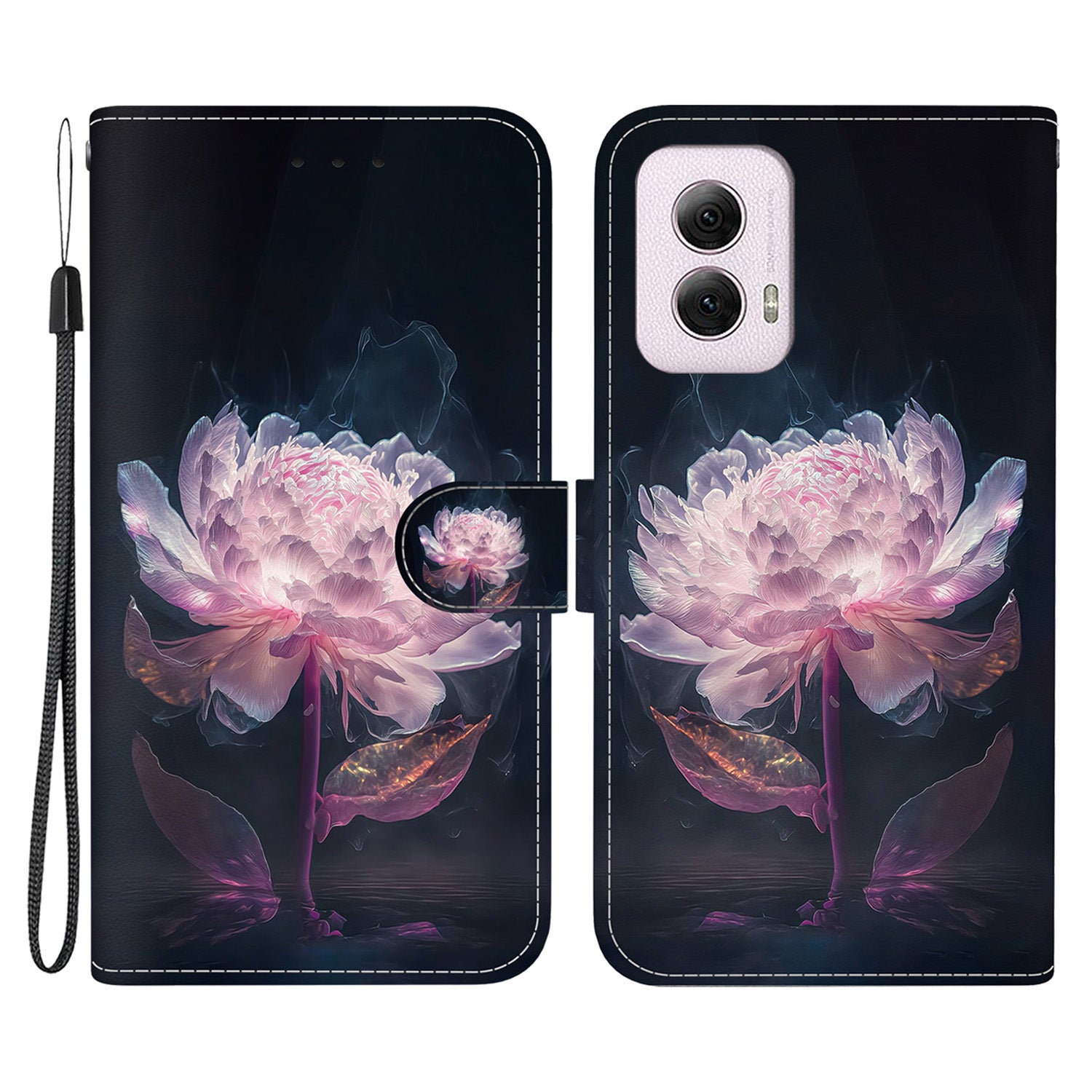For Motorola Moto G Power (2024) Case Pattern Printed Leather Flip Wallet Phone Cover