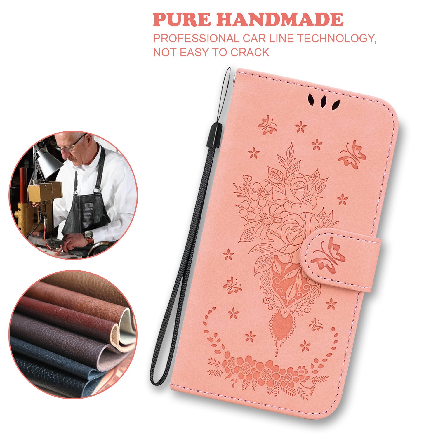 For Motorola Moto G Power (2024) Case Flower Pattern Stand PU Leather Phone Cover