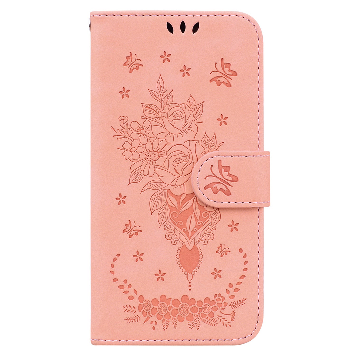 For Motorola Moto G Power (2024) Case Flower Pattern Stand PU Leather Phone Cover