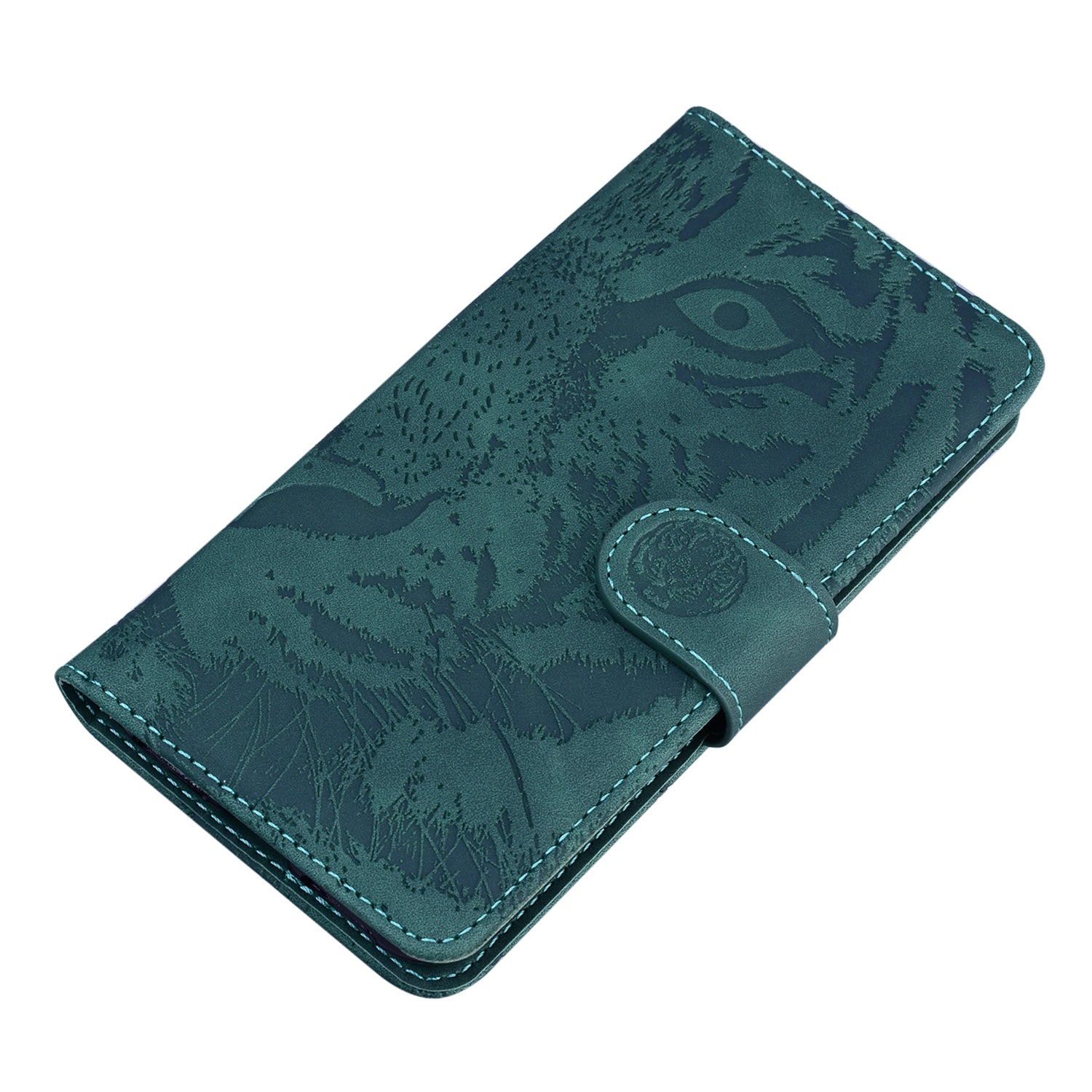 For Motorola Moto G Power (2024) Case Wallet Tiger Pattern Folding Stand Leather Phone Cover