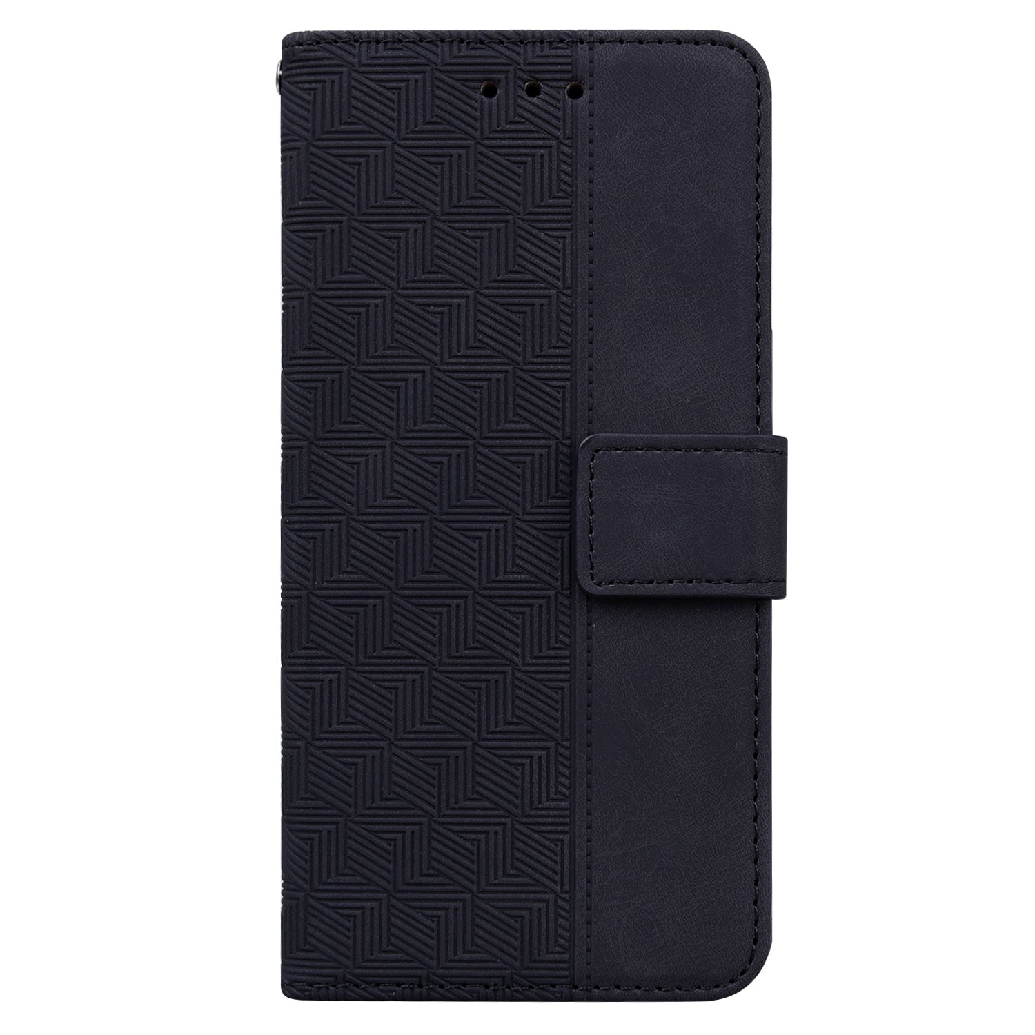 For Oppo A59 5G / A2m 5G Case Geometry Imprinted Leather Phone Cover with Wallet