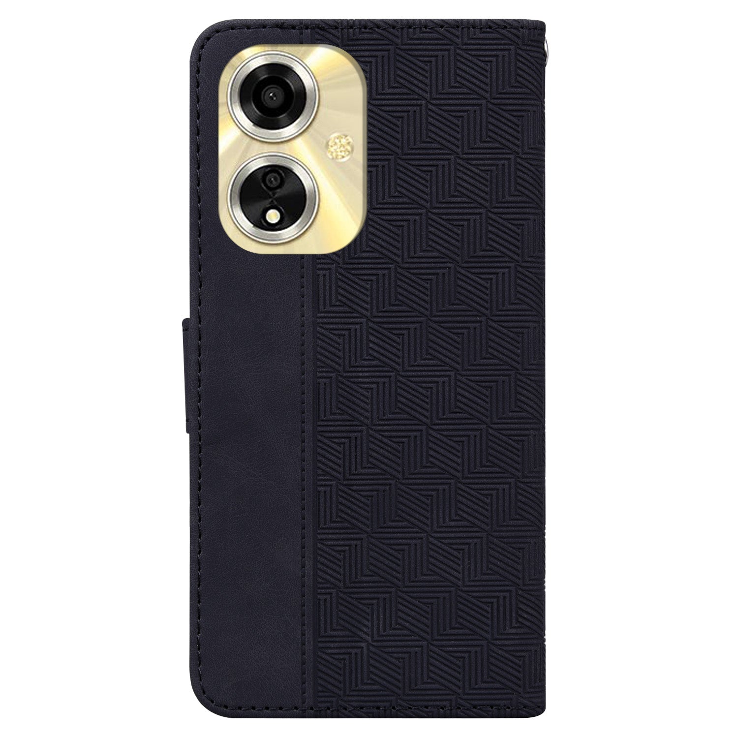 For Oppo A59 5G / A2m 5G Case Geometry Imprinted Leather Phone Cover with Wallet
